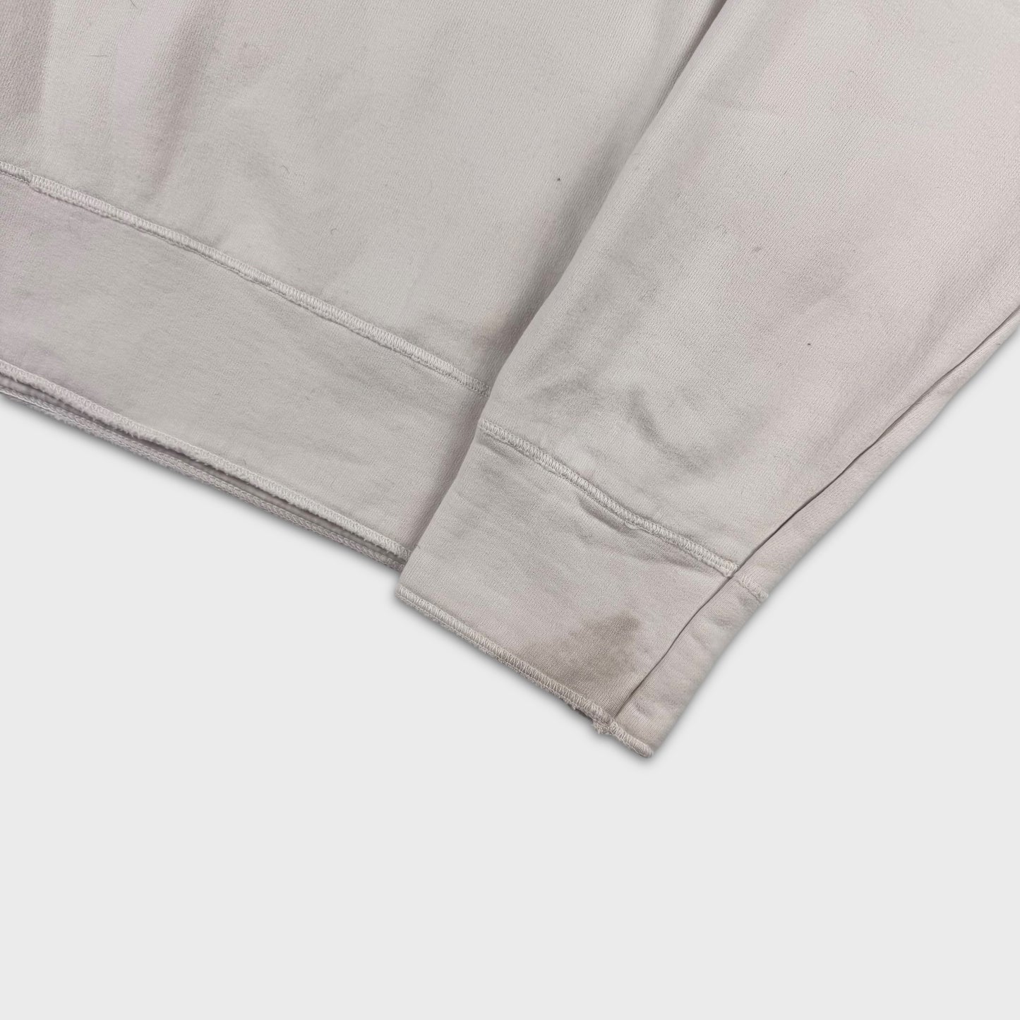 Stone Island White Cotton Quarter Zip L