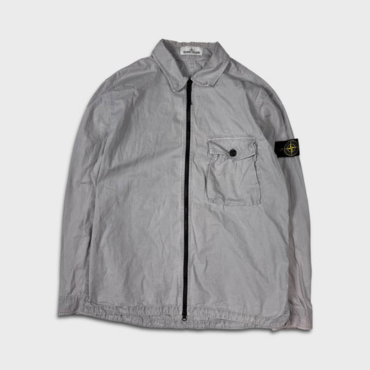 Stone Island Grey / Lavender Full Zip Overshirt XL