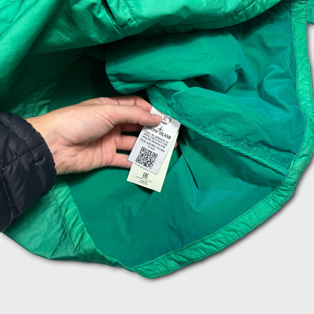 Stone Island Emerald Flock Velour Jacket XL
