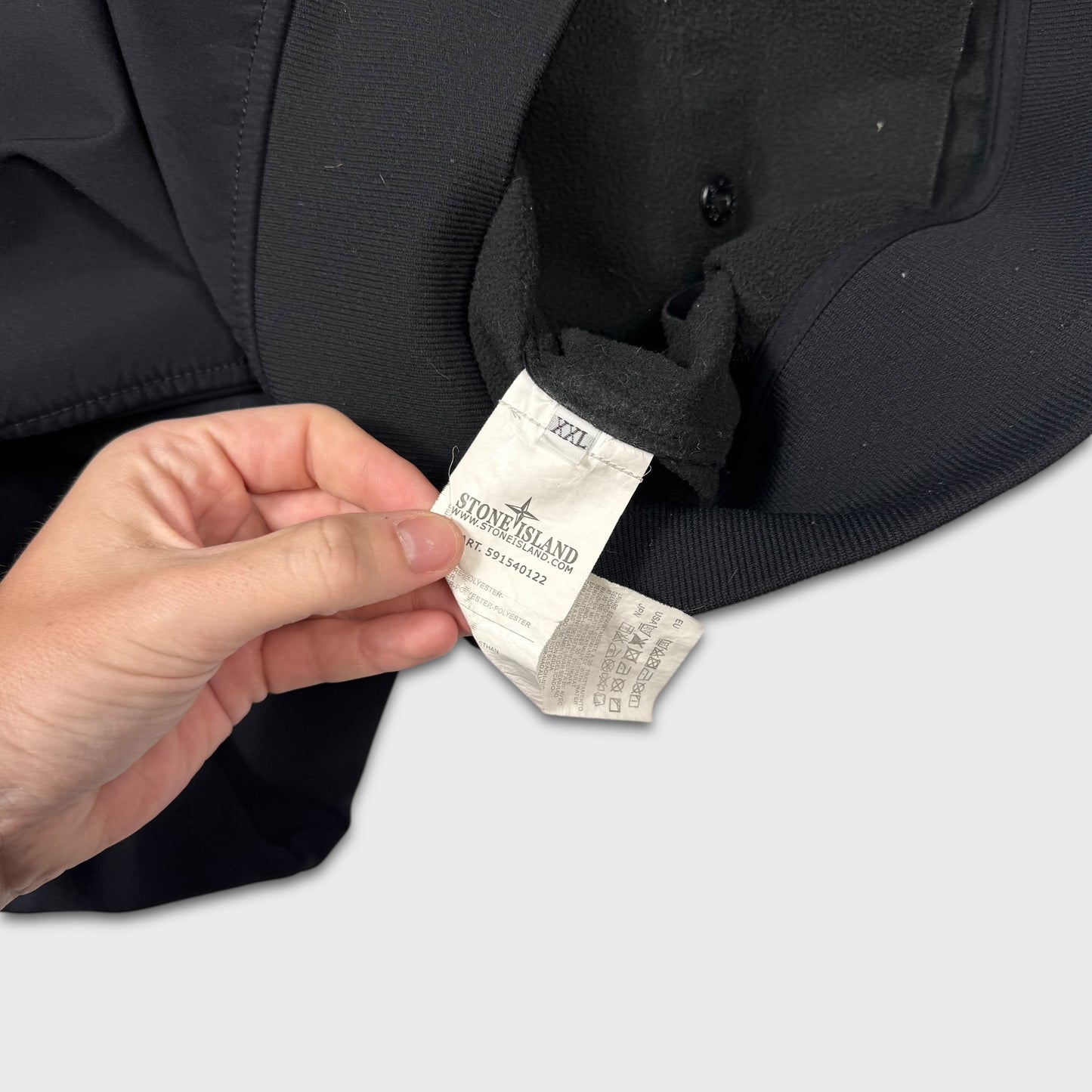Stone Island Black Soft Shell-R Jacket XXL