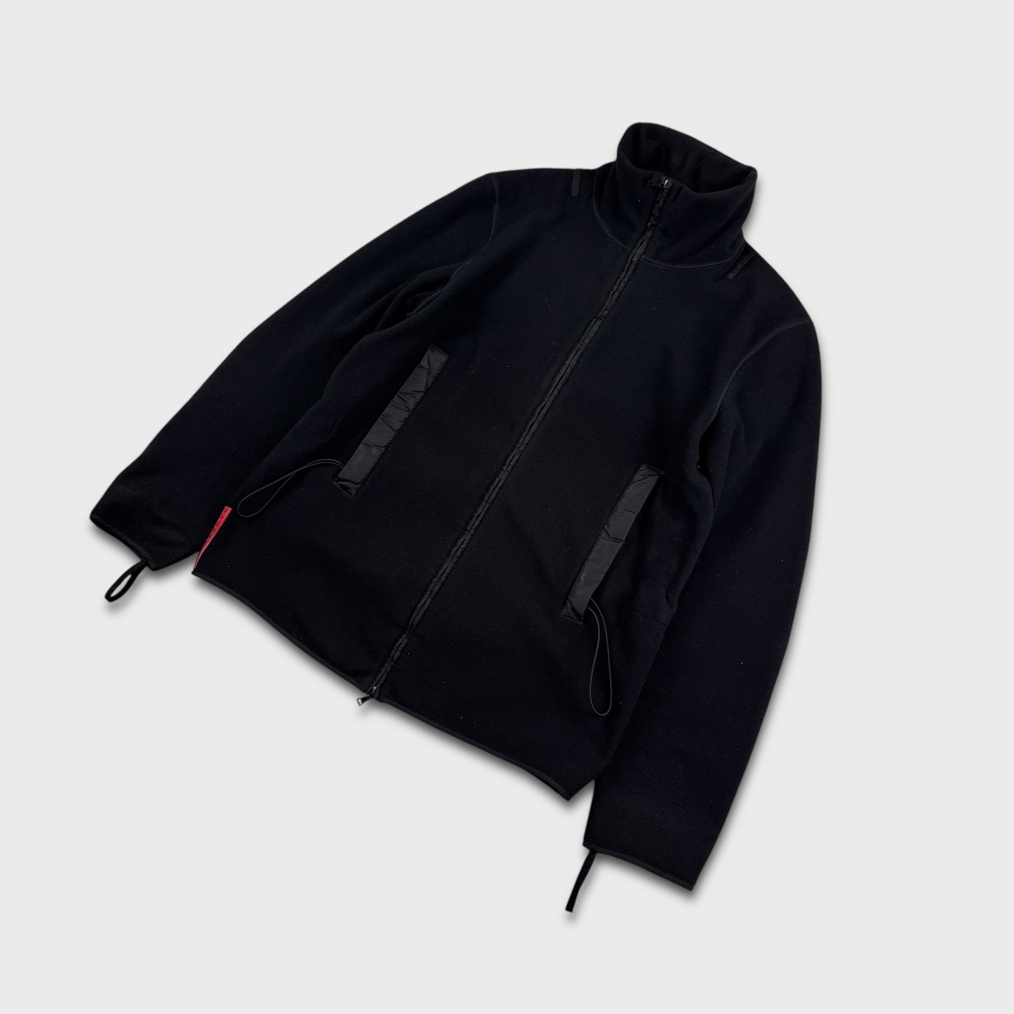 Prada Sport Black Zip Fleece Jacket M