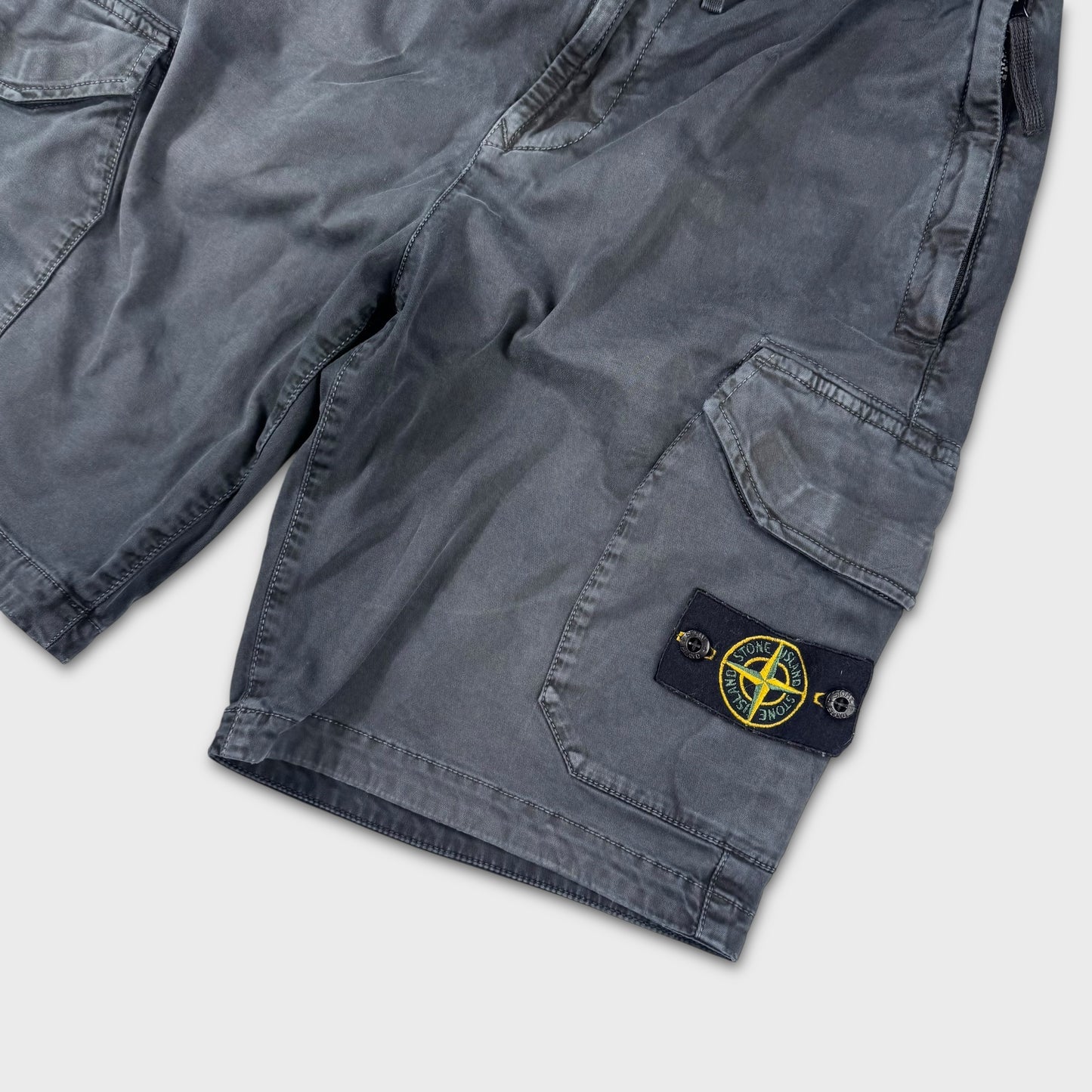 Stone Island Washed Badge Cargo Shorts W30