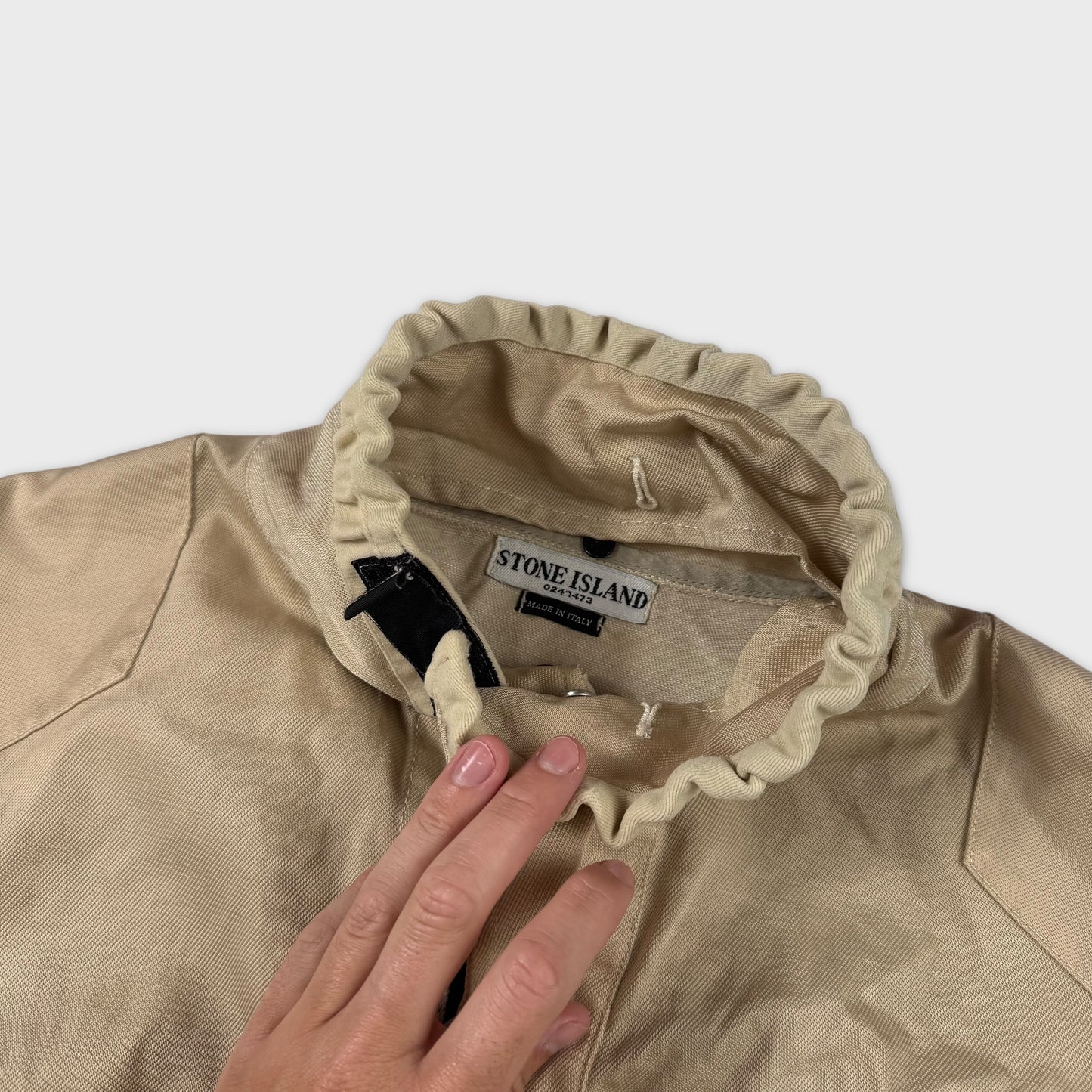 Stone Island 2004 Batavia Beige Cotton Jacket L