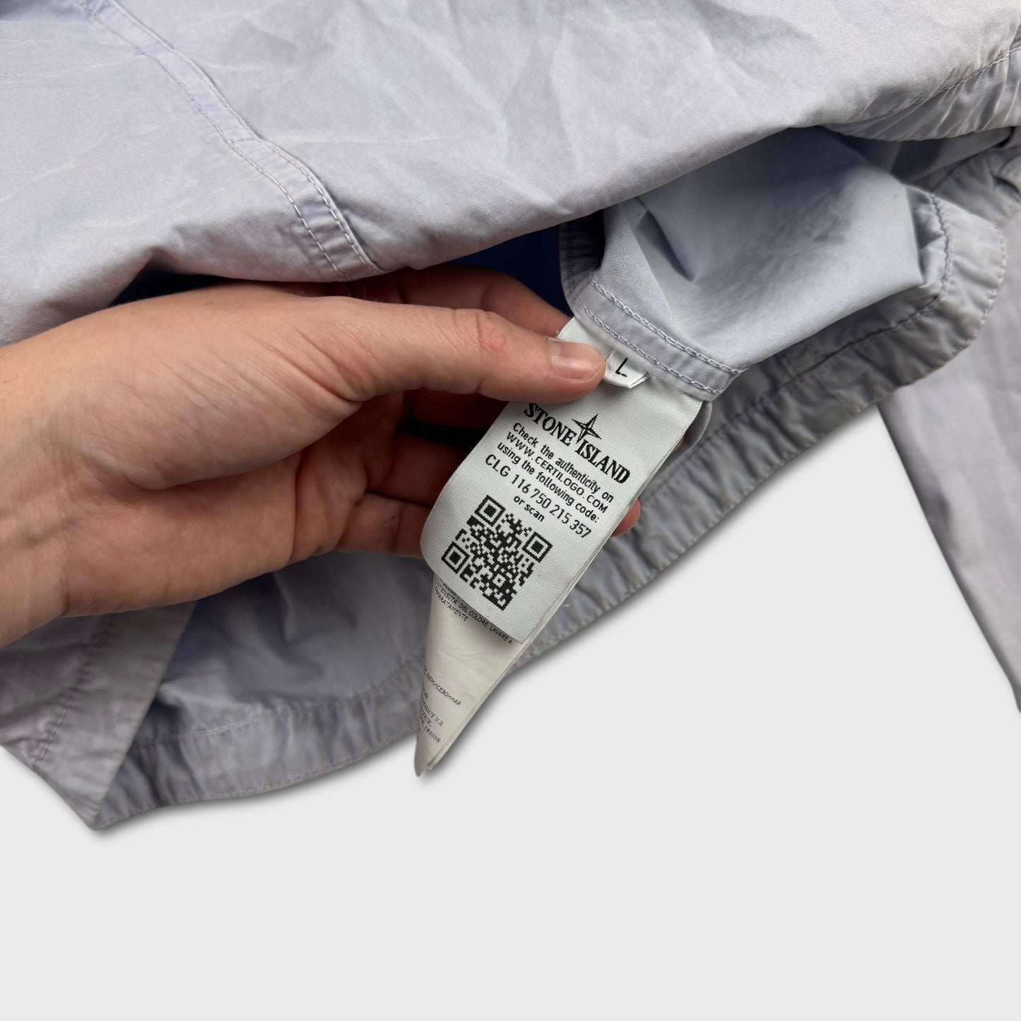 Stone Island Lavender Full Zip Overshirt L