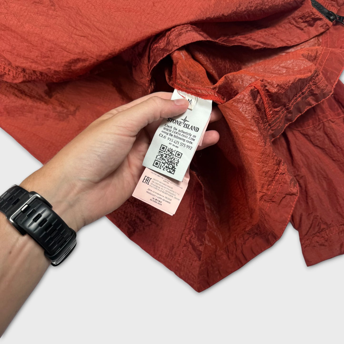 Stone Island Red Nylon Metal Overshirt M