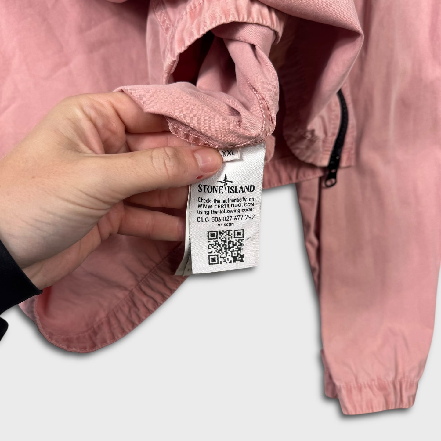 Stone Island Pink Full Zip Overshirt XXL
