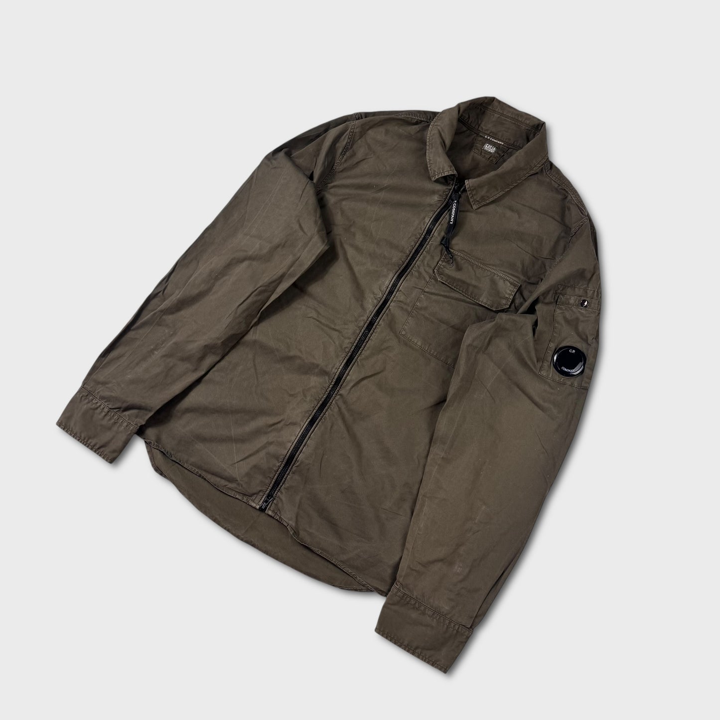 CP Company Olive Lens Zip Overshirt M