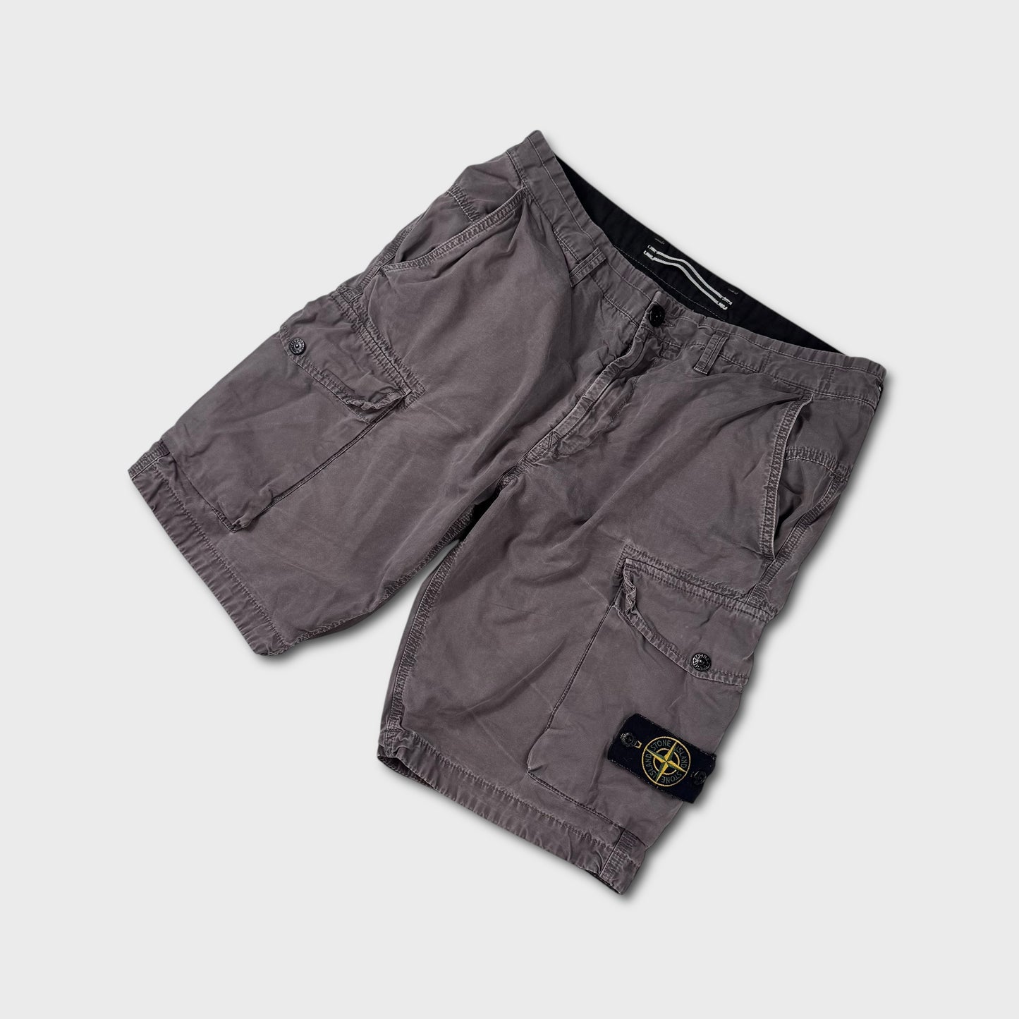 Stone Island Grey Cargo Shorts W34