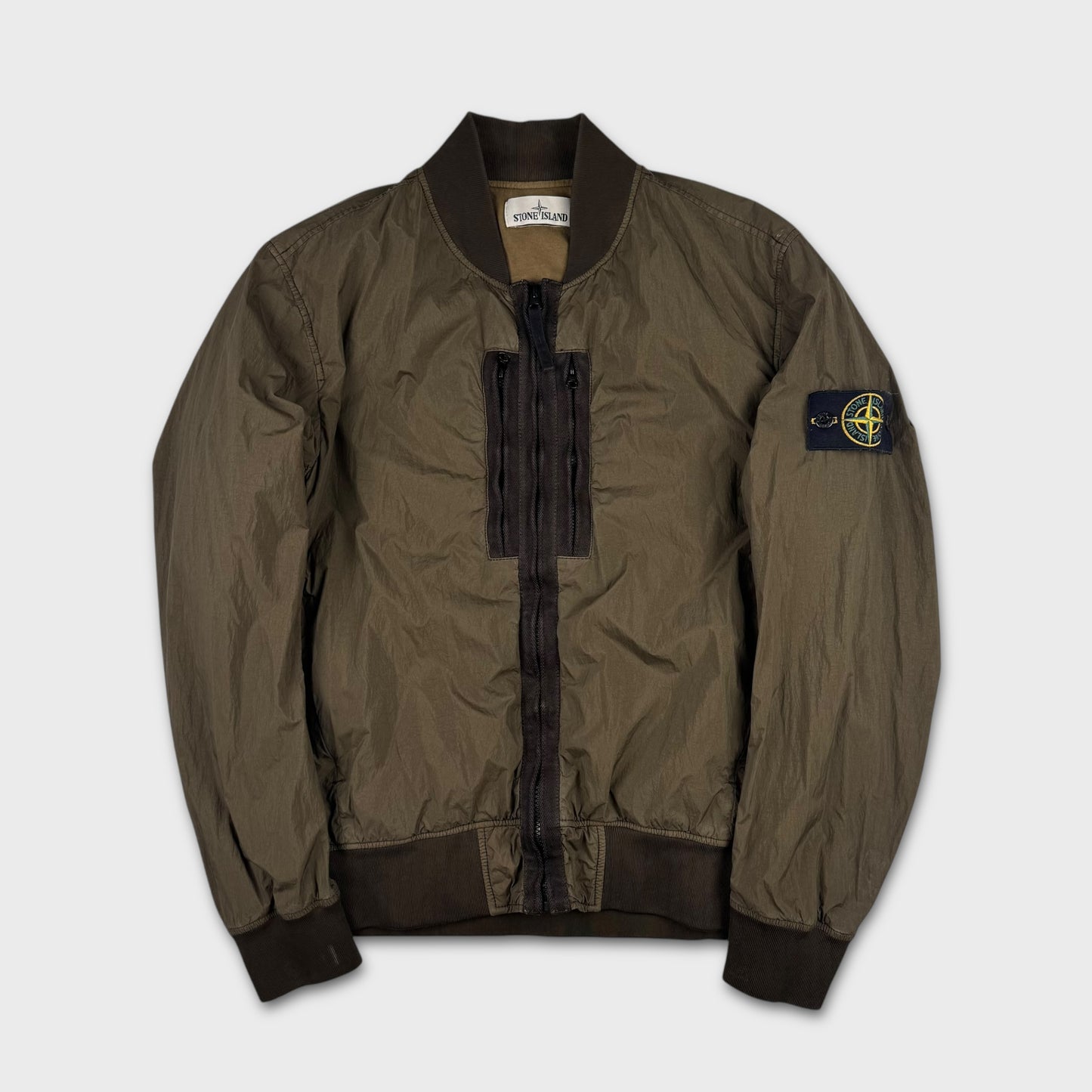 Stone Island Garment Dyed Crinkle Reps Bomber Jacket M