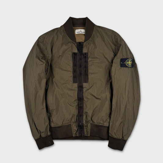Stone Island Garment Dyed Crinkle Reps Bomber Jacket M