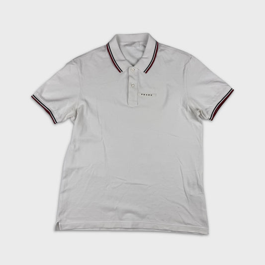 Prada Sport White Polo Shirt M/L