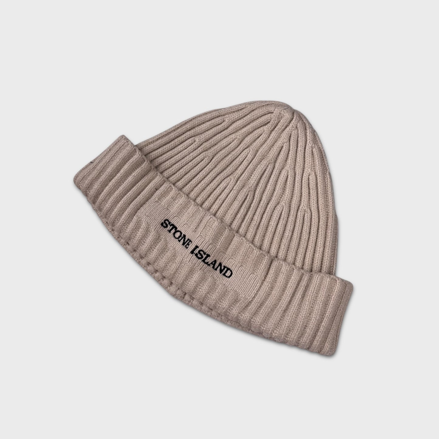 Stone Island 2000’s Spellout Ribbed Beanie OS
