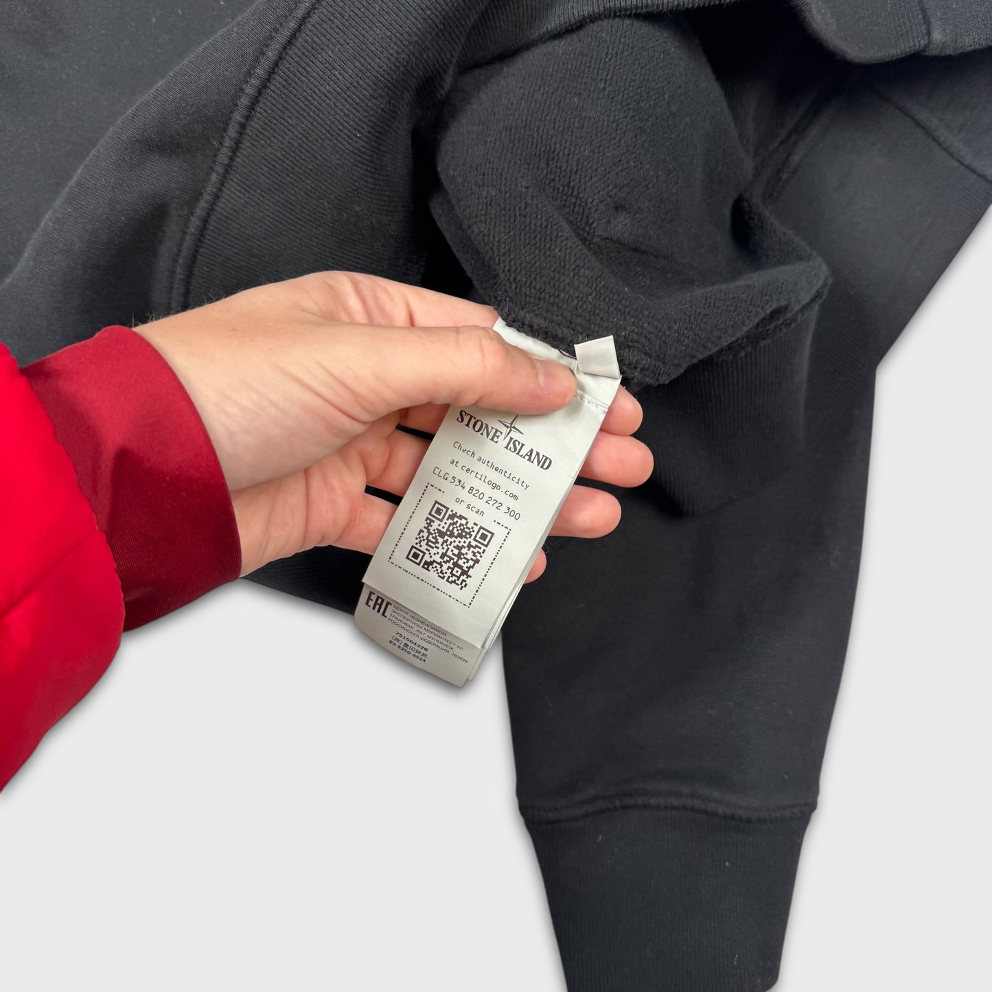 Stone Island Black Full Zip Hoodie XL