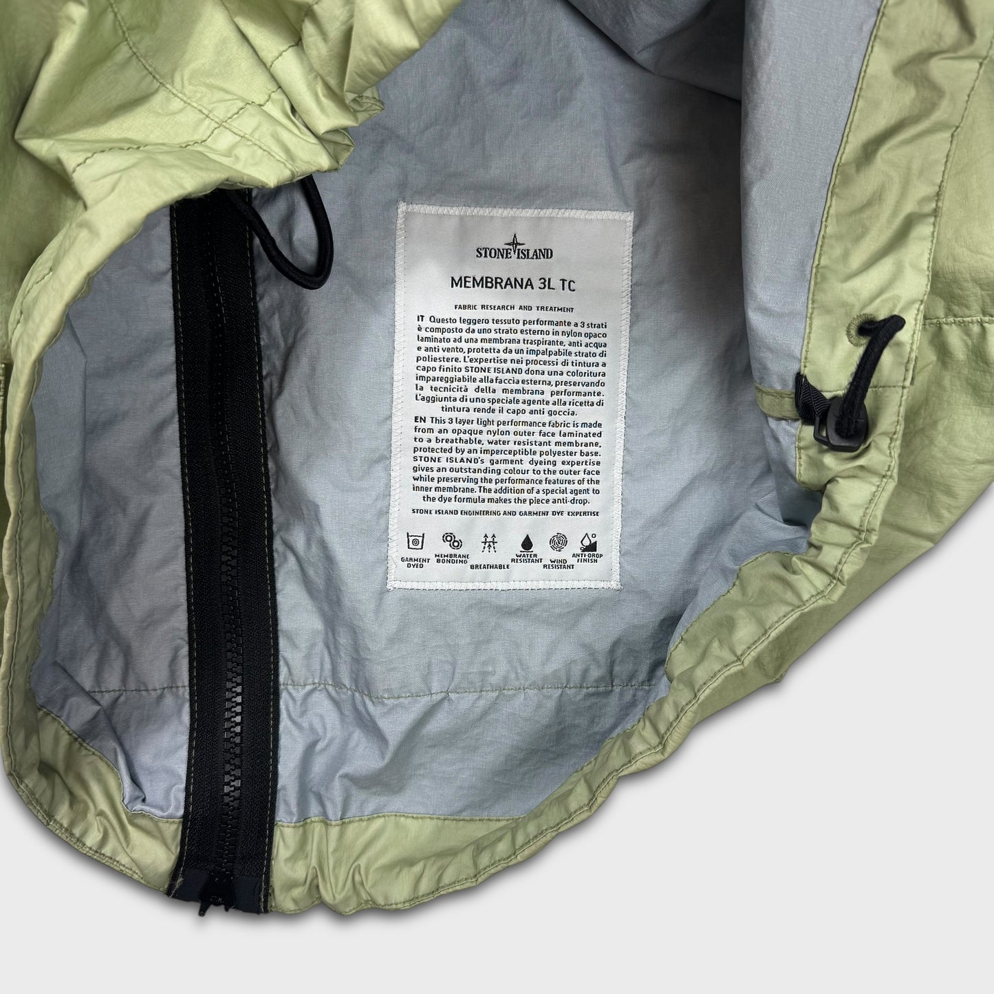 Stone Island Lime / Pistachio Membrana 3L TC Jacket L