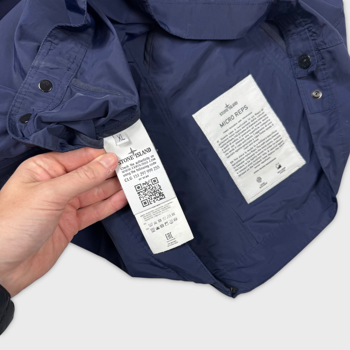 Stone Island Navy Micro Reps Jacket XL