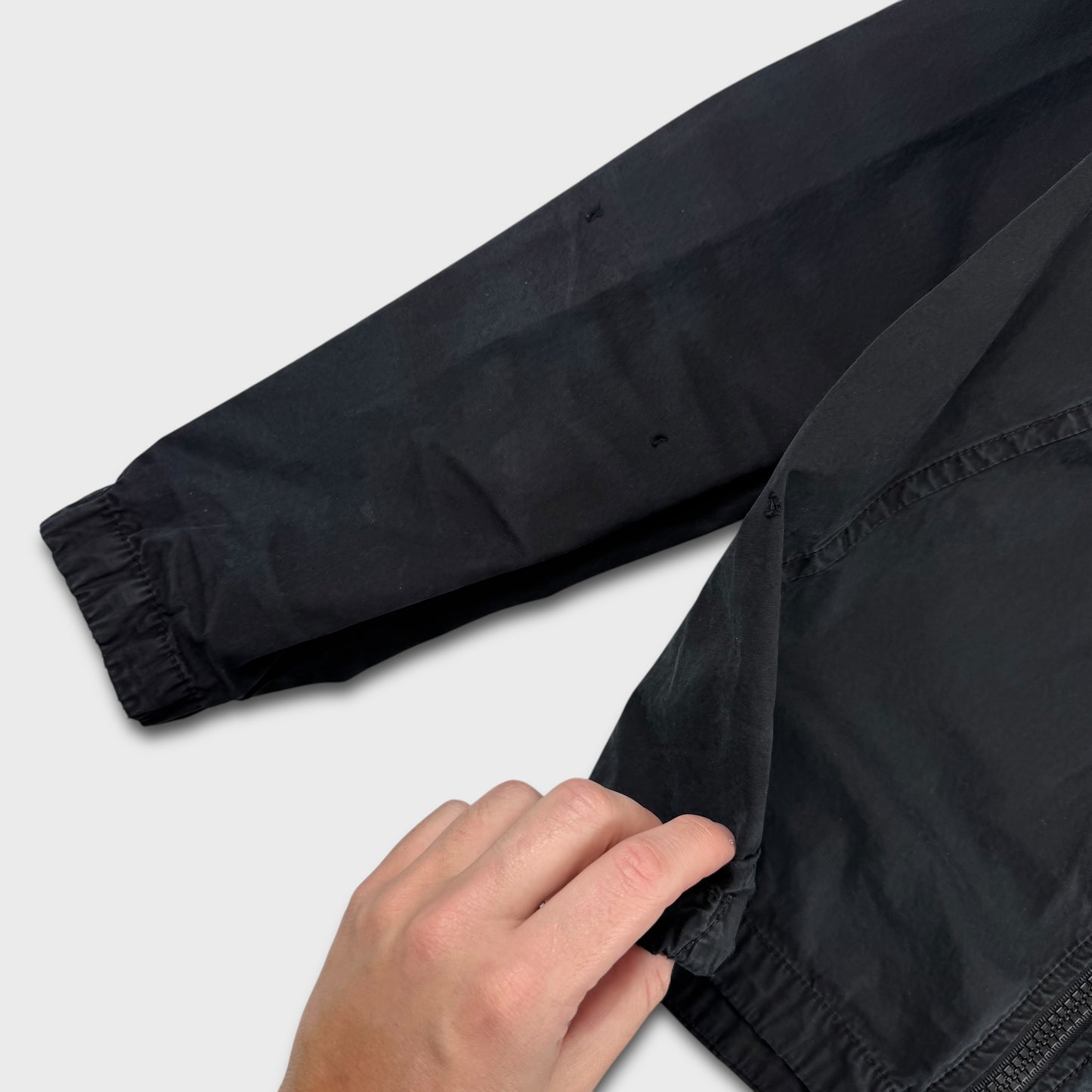 Stone Island Black Hooded Overshirt S