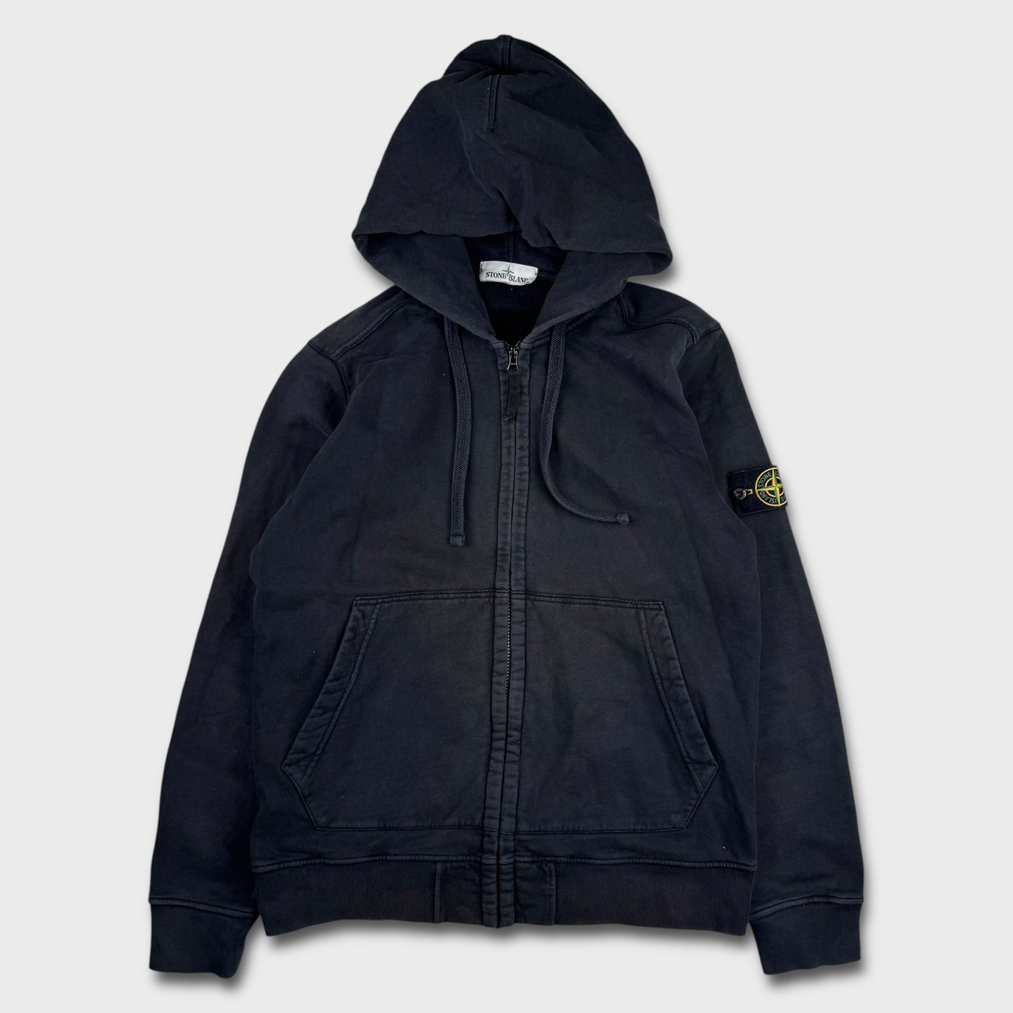 Stone Island Washed Full Zip Hoodie L