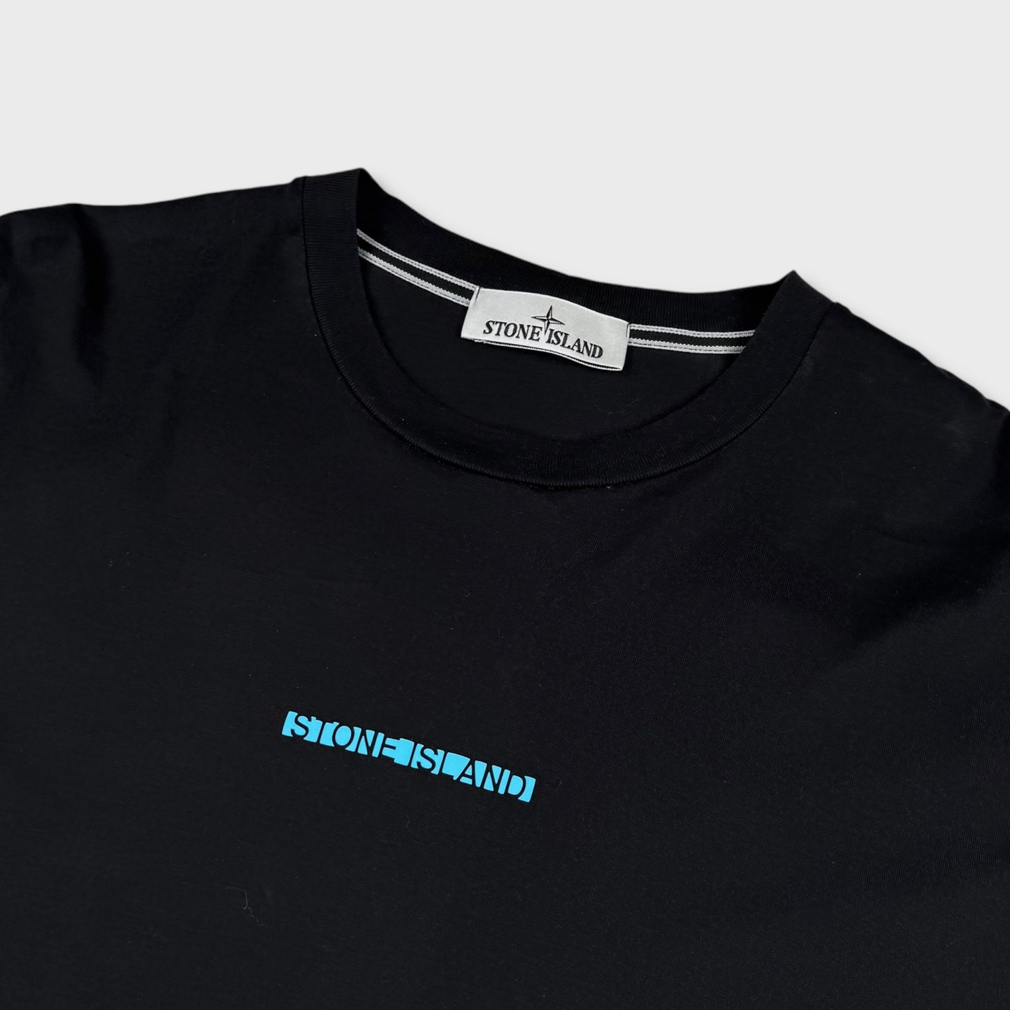 Stone Island Black Graphic T-Shirt L
