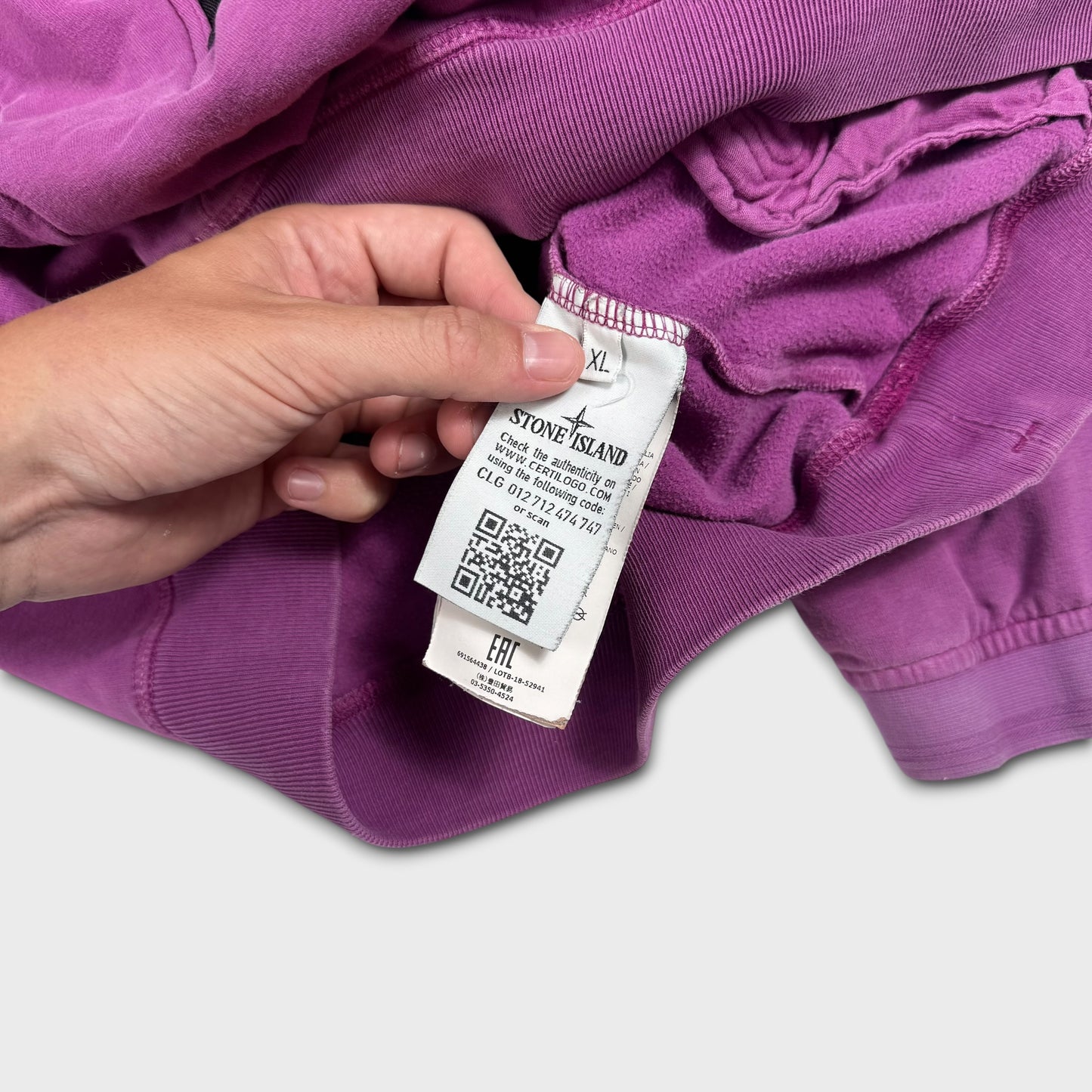 Stone Island Purple Pocket Crewneck XL