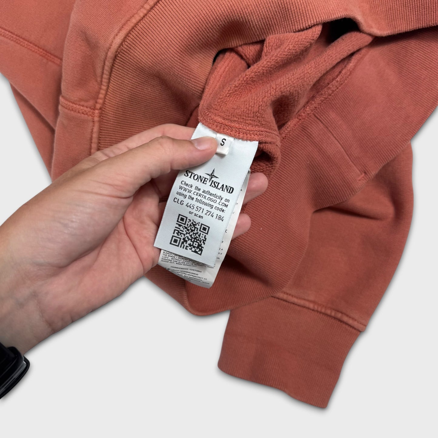 Stone Island Rust Crewneck Sweatshirt S