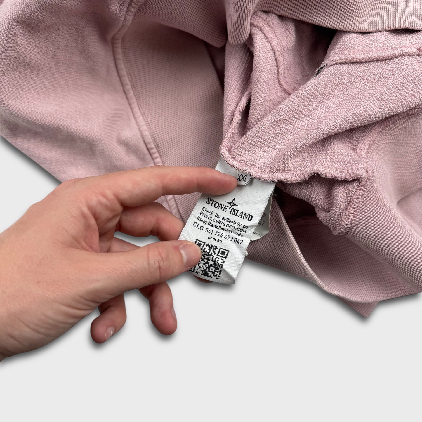 Stone Island Pink Full Zip Hoodie XXL