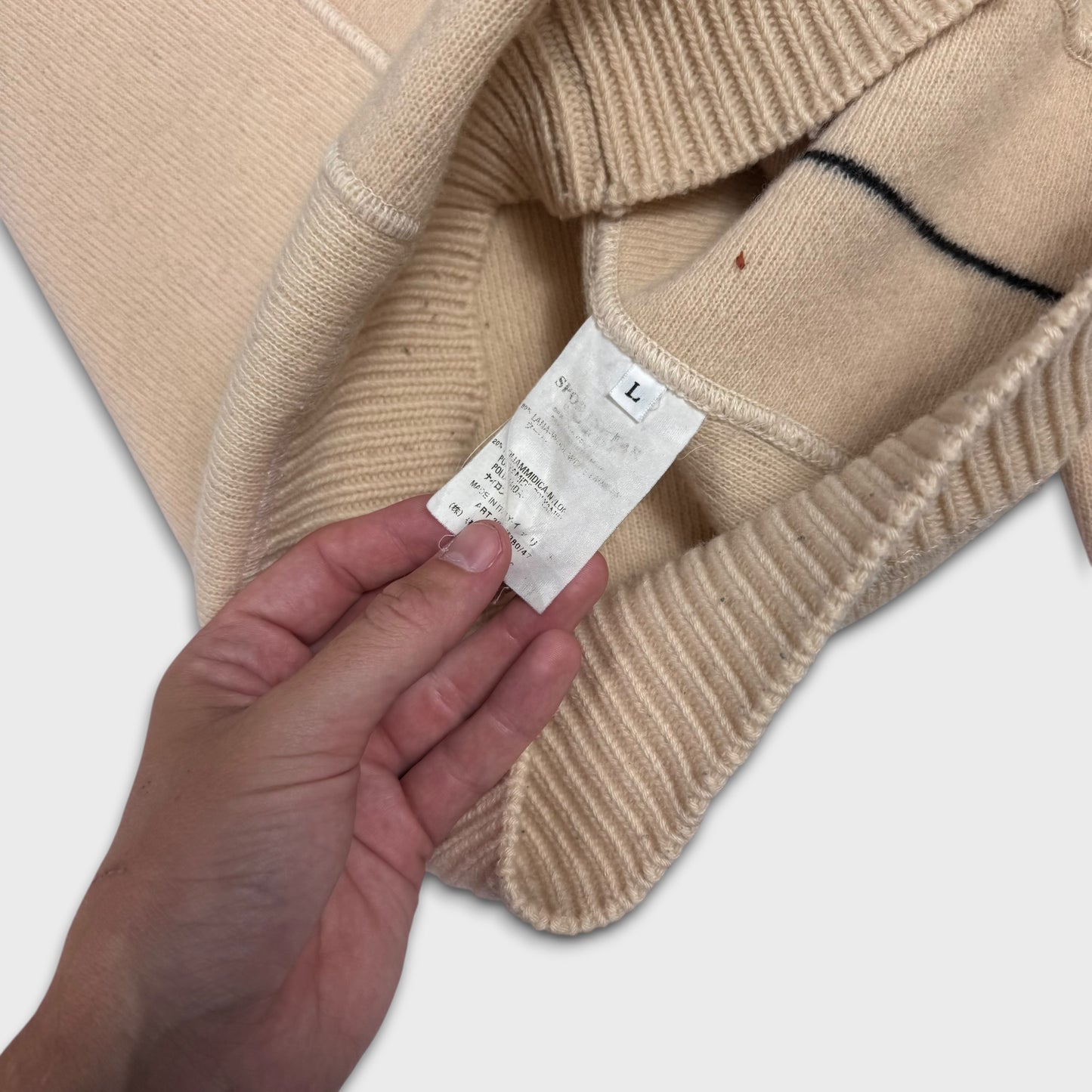 Stone Island Beige 00’s Knit Jumper L