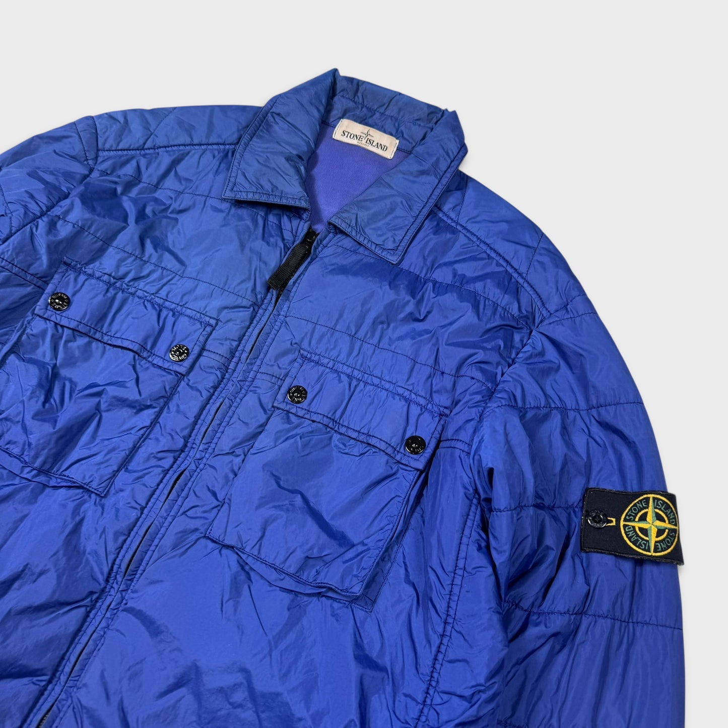 Stone Island Royal Blue Padded Overshirt Jacket XL