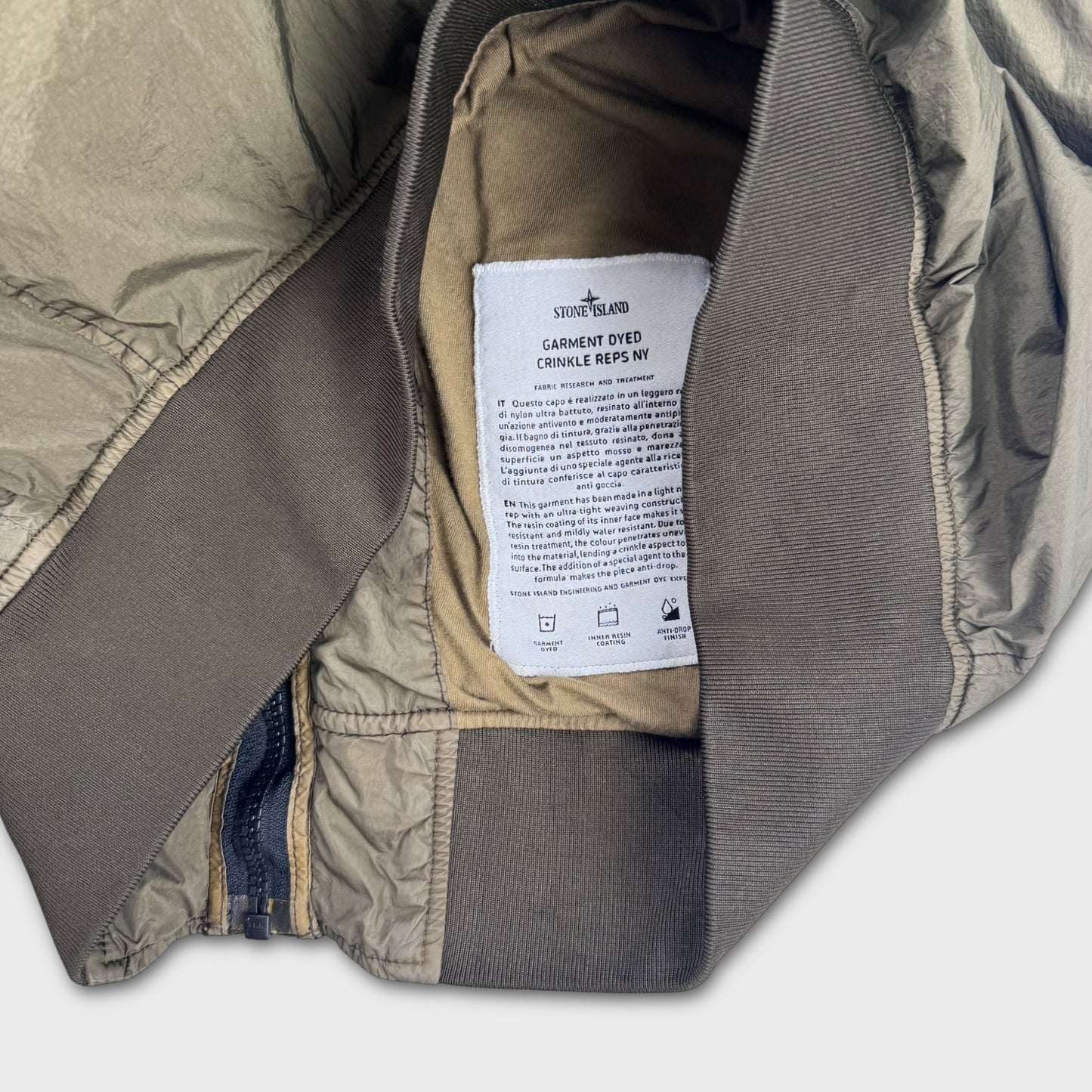 Stone Island Garment Dyed Crinkle Reps Bomber Jacket M