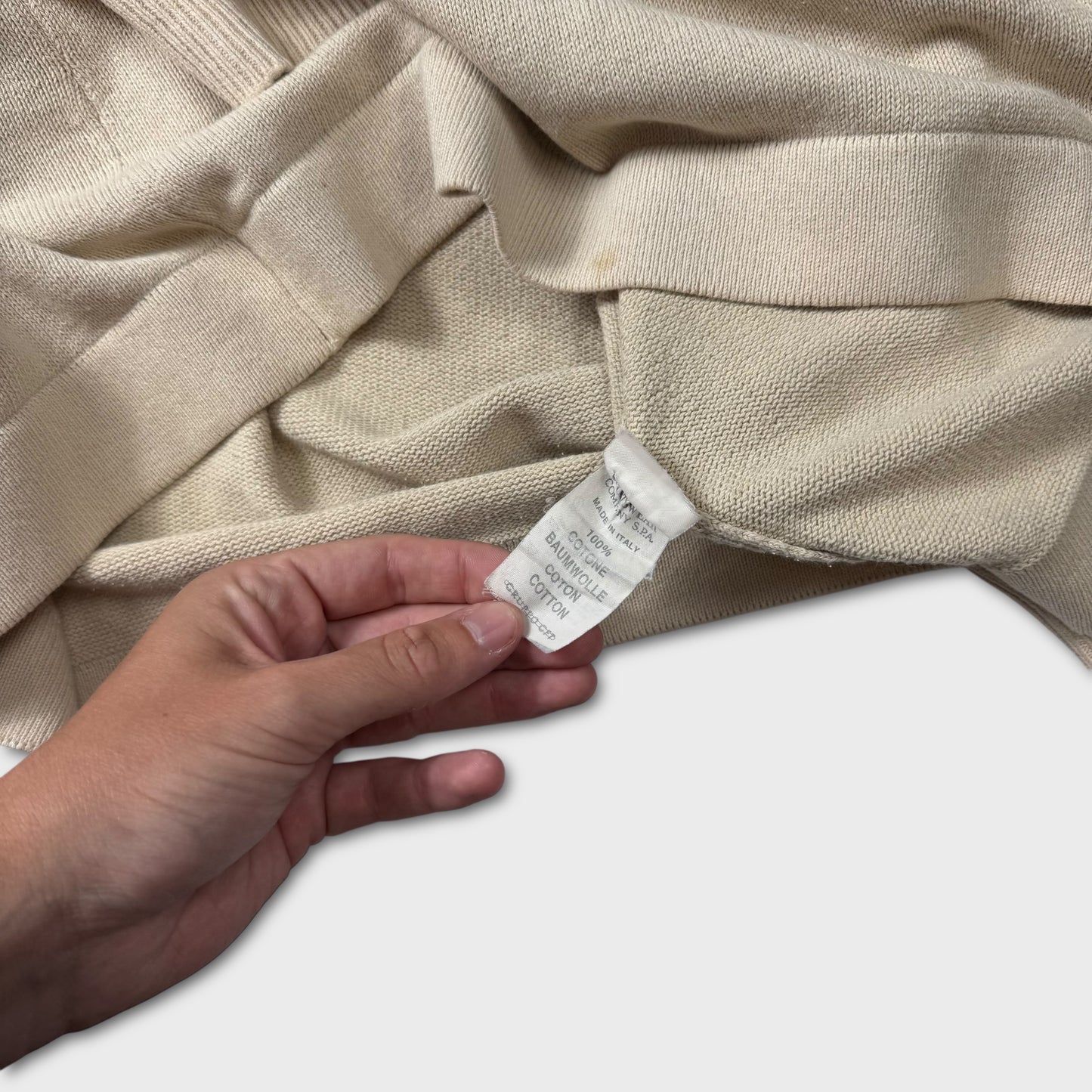 Stone Island 1992 Lightweight Cream Knit L