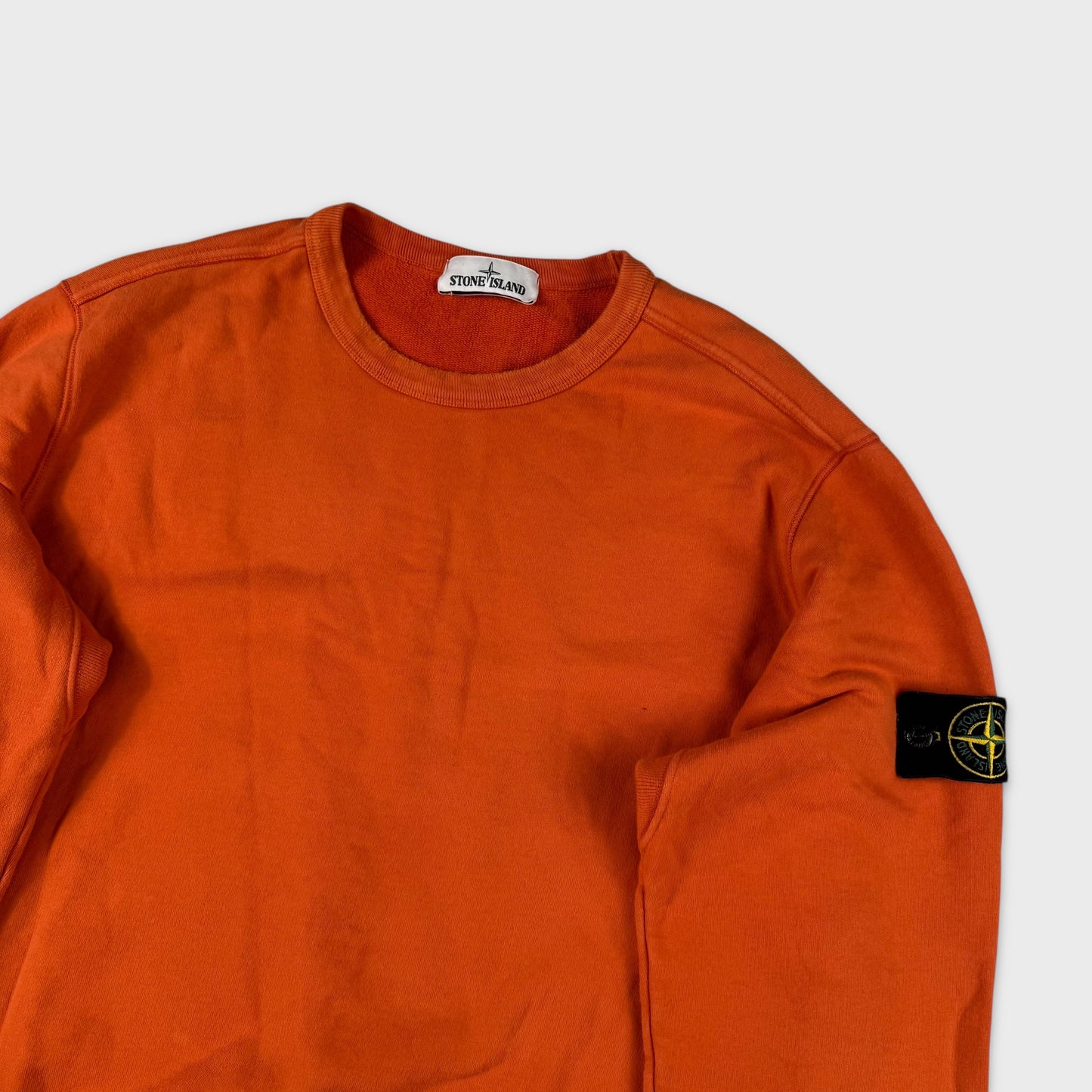 Stone Island Orange Crewneck Sweatshirt XL