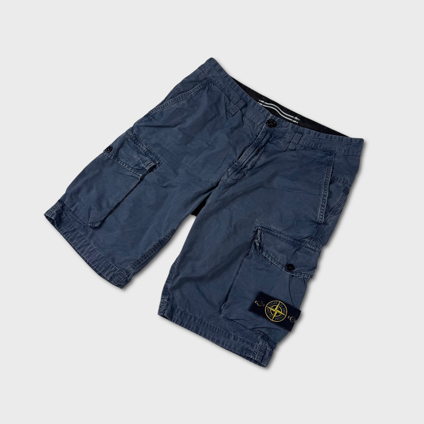 Stone Island Navy Cargo Shorts W30
