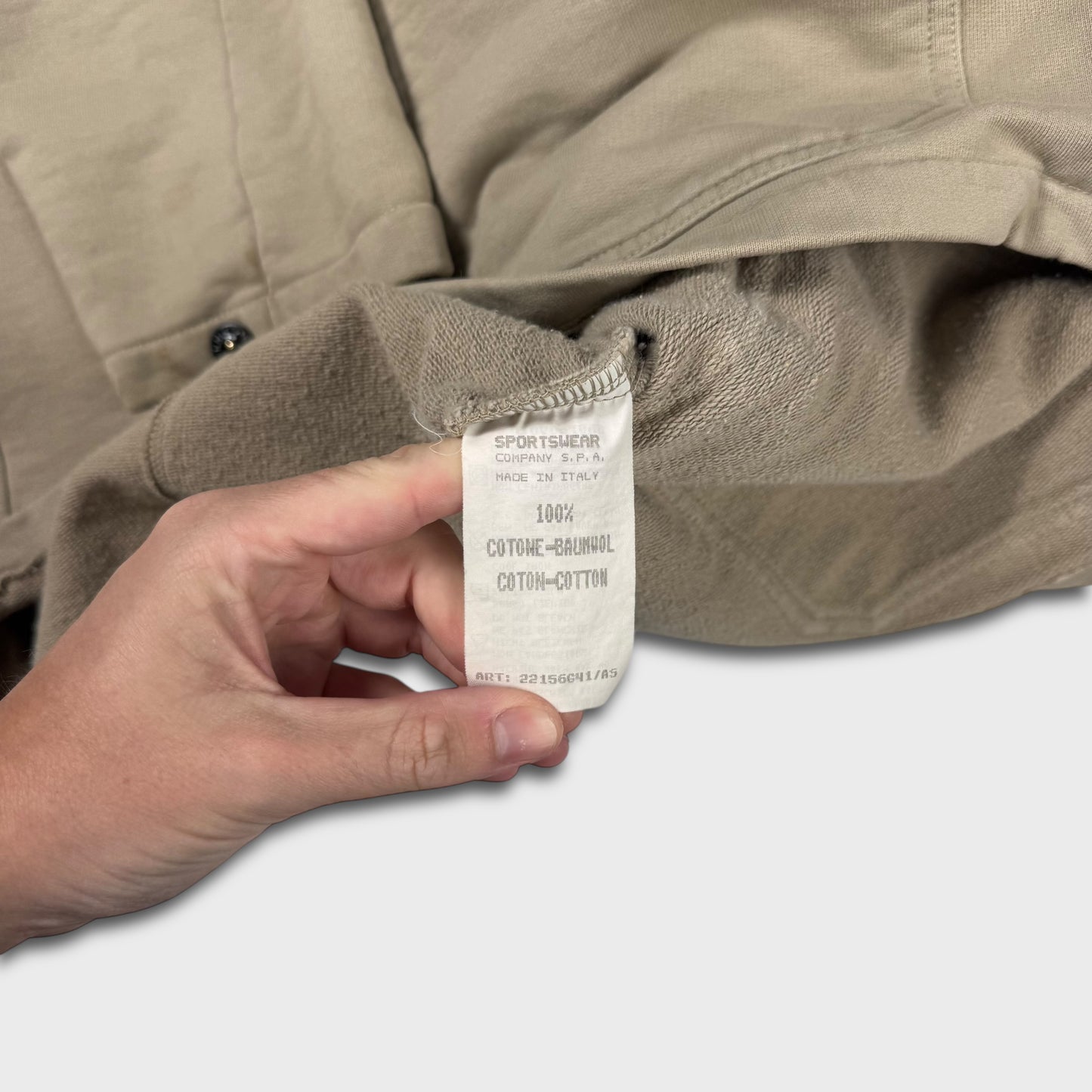 Stone Island AW96 Button ‘Green Edge’ Sweatshirt XXL