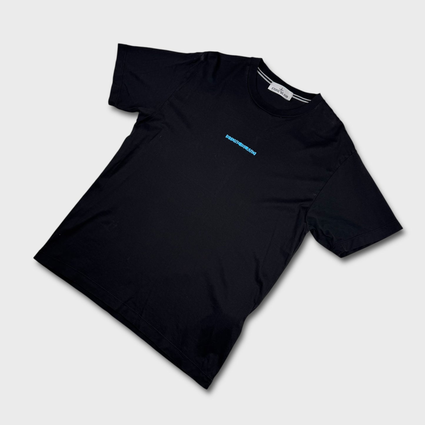 Stone Island Black Graphic T-Shirt L