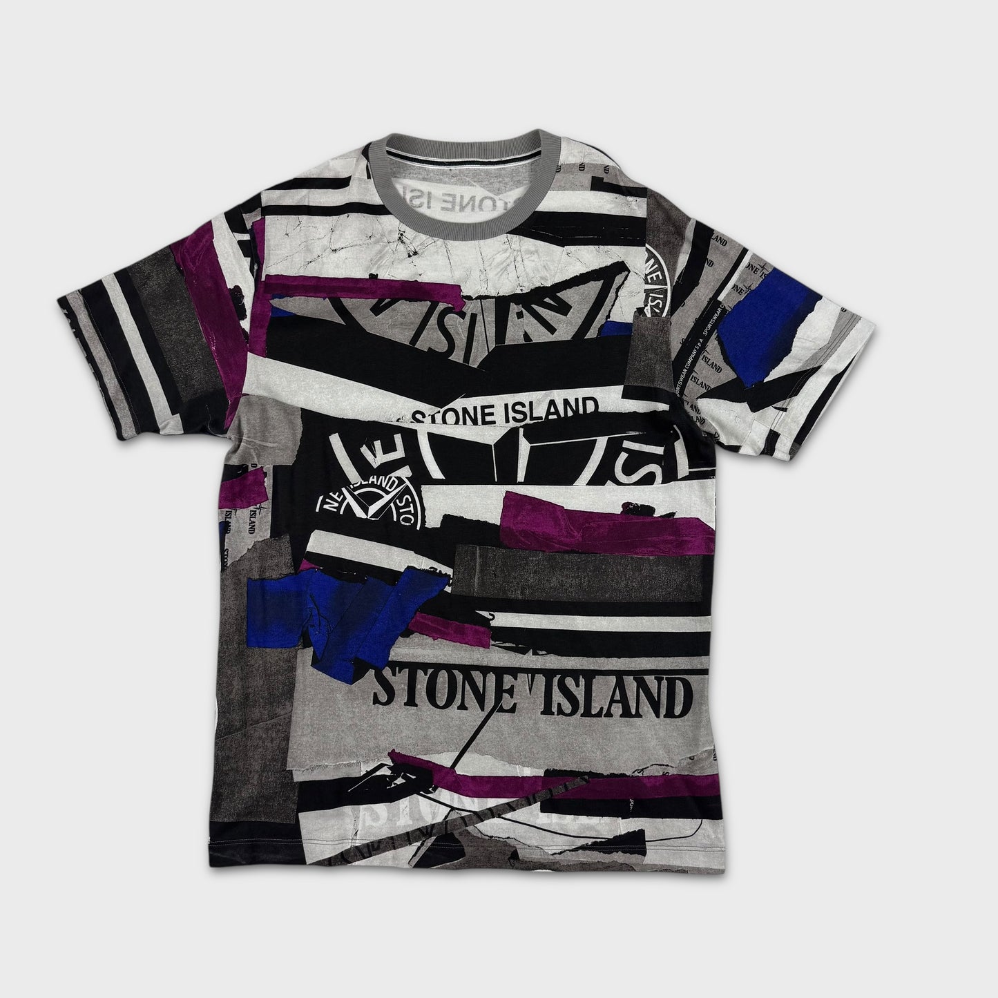 Stone Island Pattern Print T-Shirt L