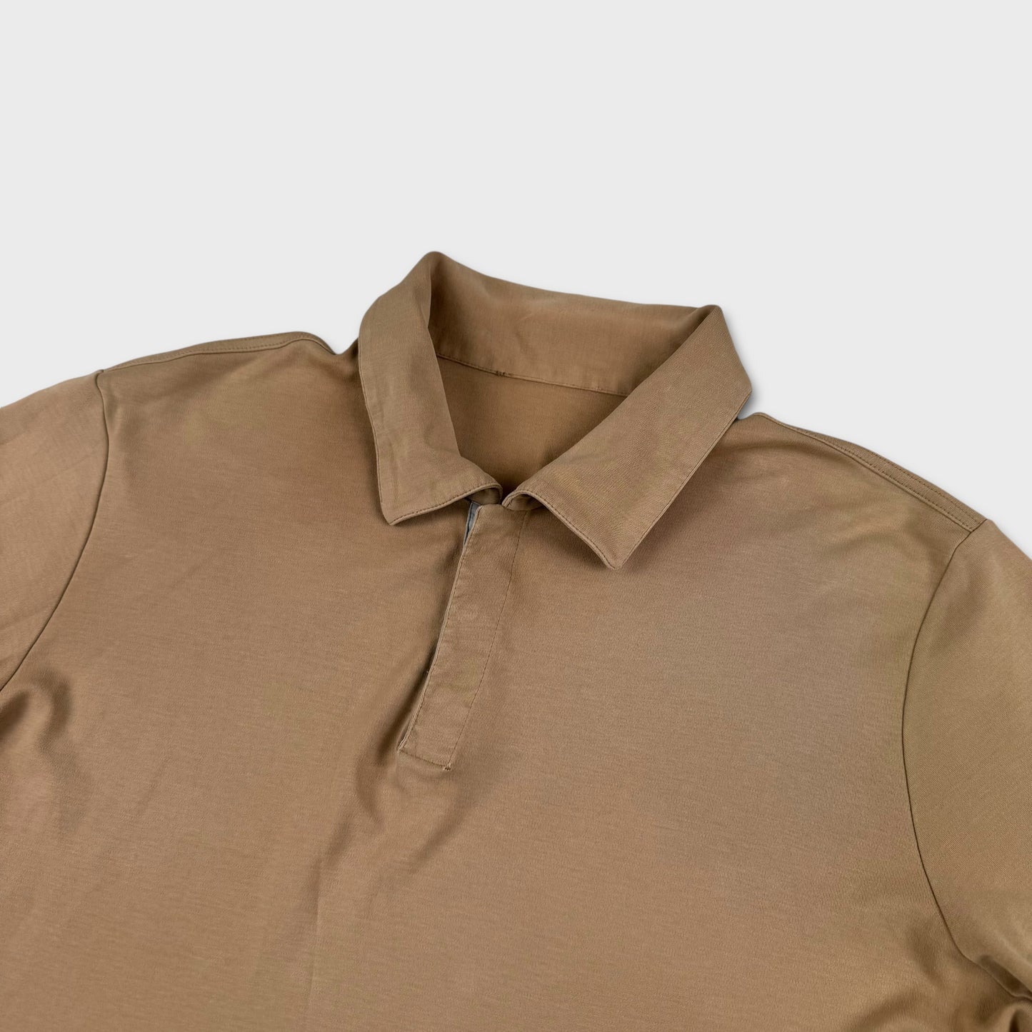 Prada Sport Red Tab Beige Polo Shirt M