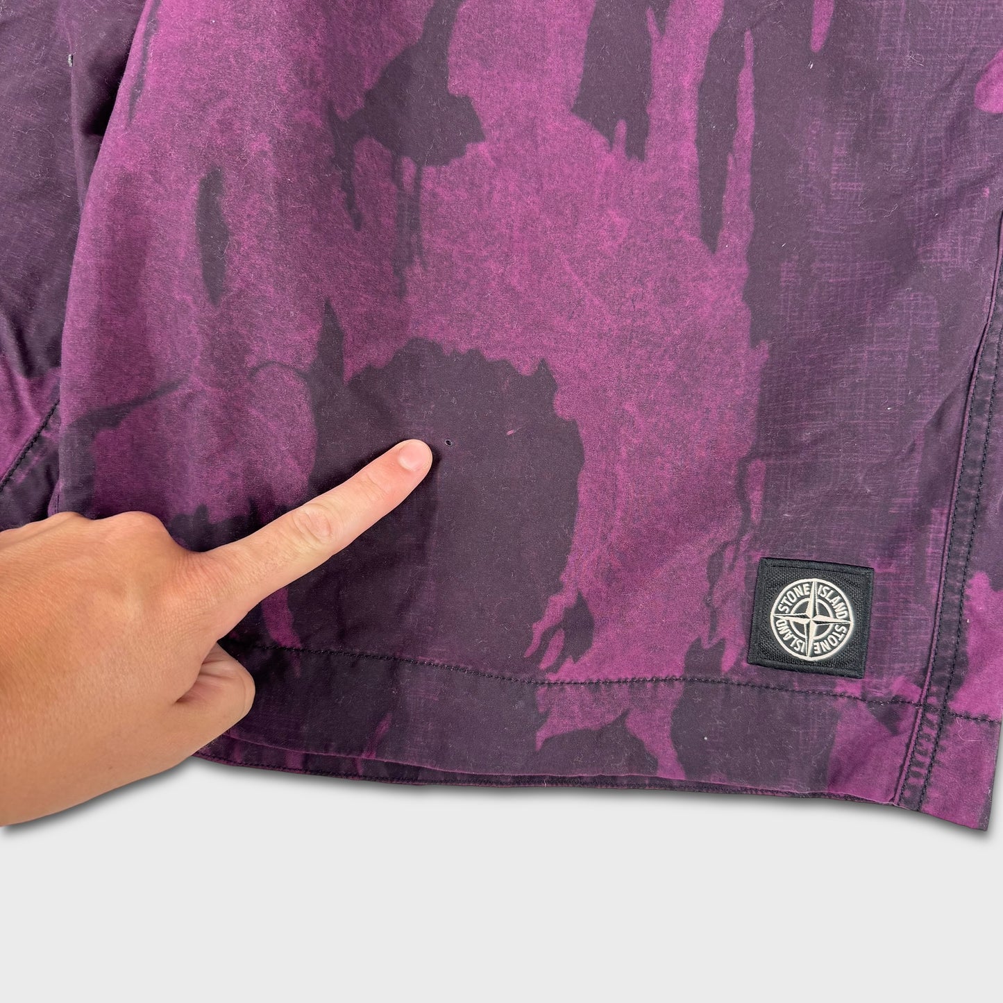 Stone Island Purple Camouflage Shorts XXL