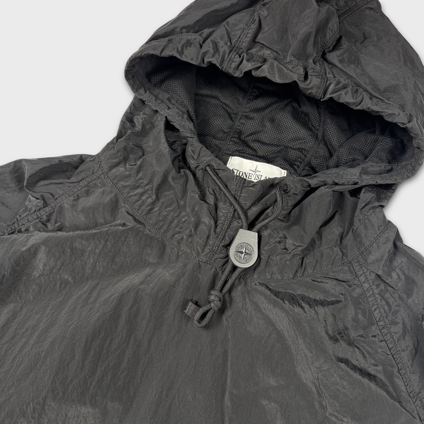 Stone Island Black Nylon Metal Pullover Smock Jacket XXL