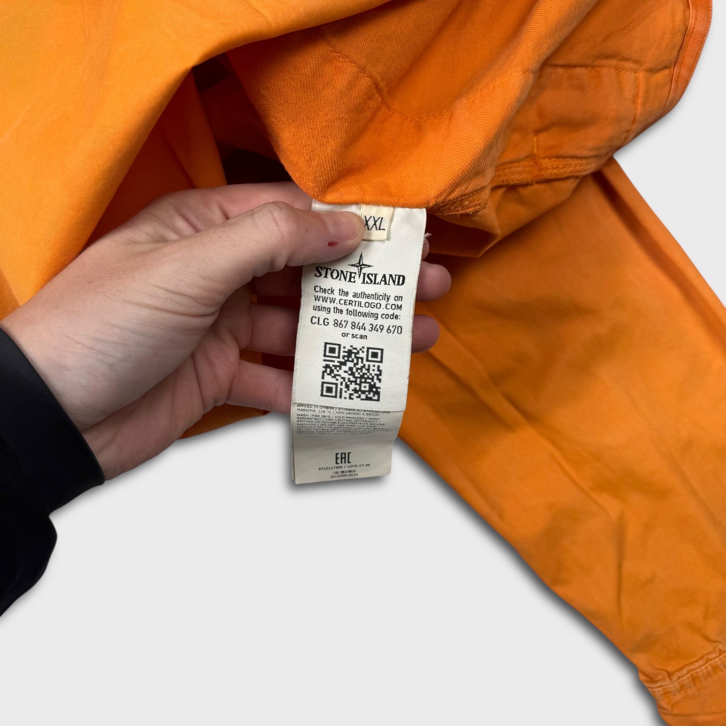 Stone Island Hooded Orange Overshirt Jacket XXL