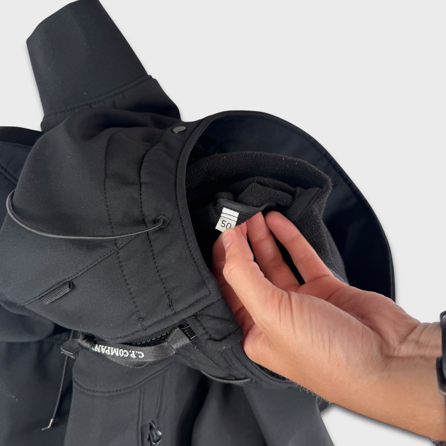 CP Company Black Goggle Soft Shell Jacket L