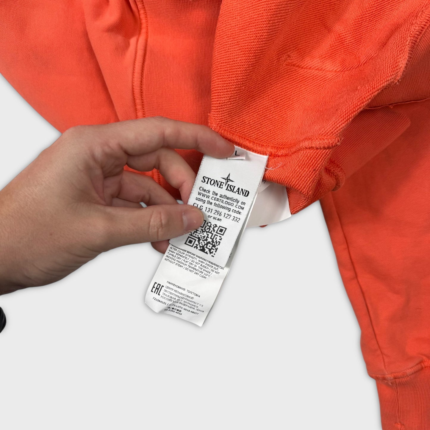 Stone Island Coral Pullover Hoodie L