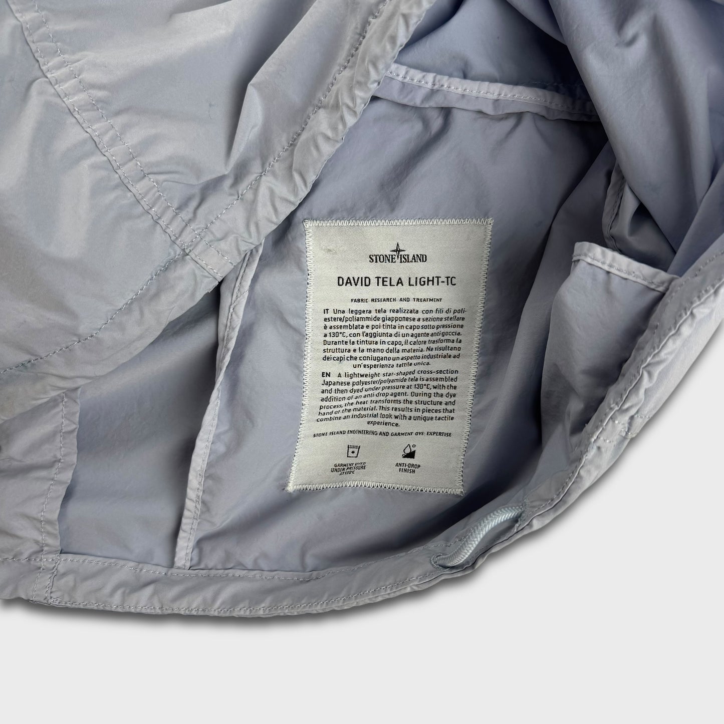 Stone Island Lavender Blue David Tela Light TC Jacket L