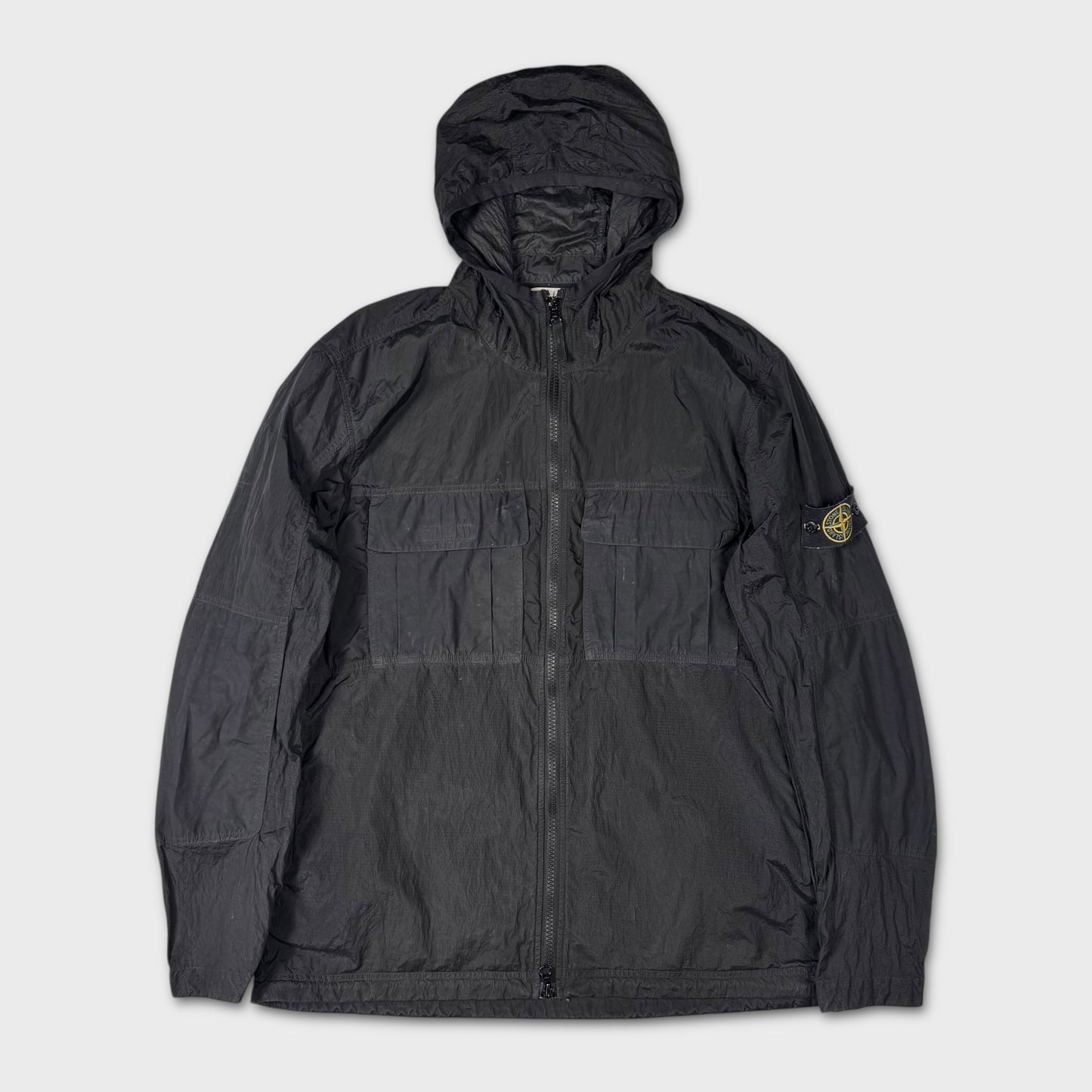 Stone Island Black Nylon Metal Ripstop Jacket XXL