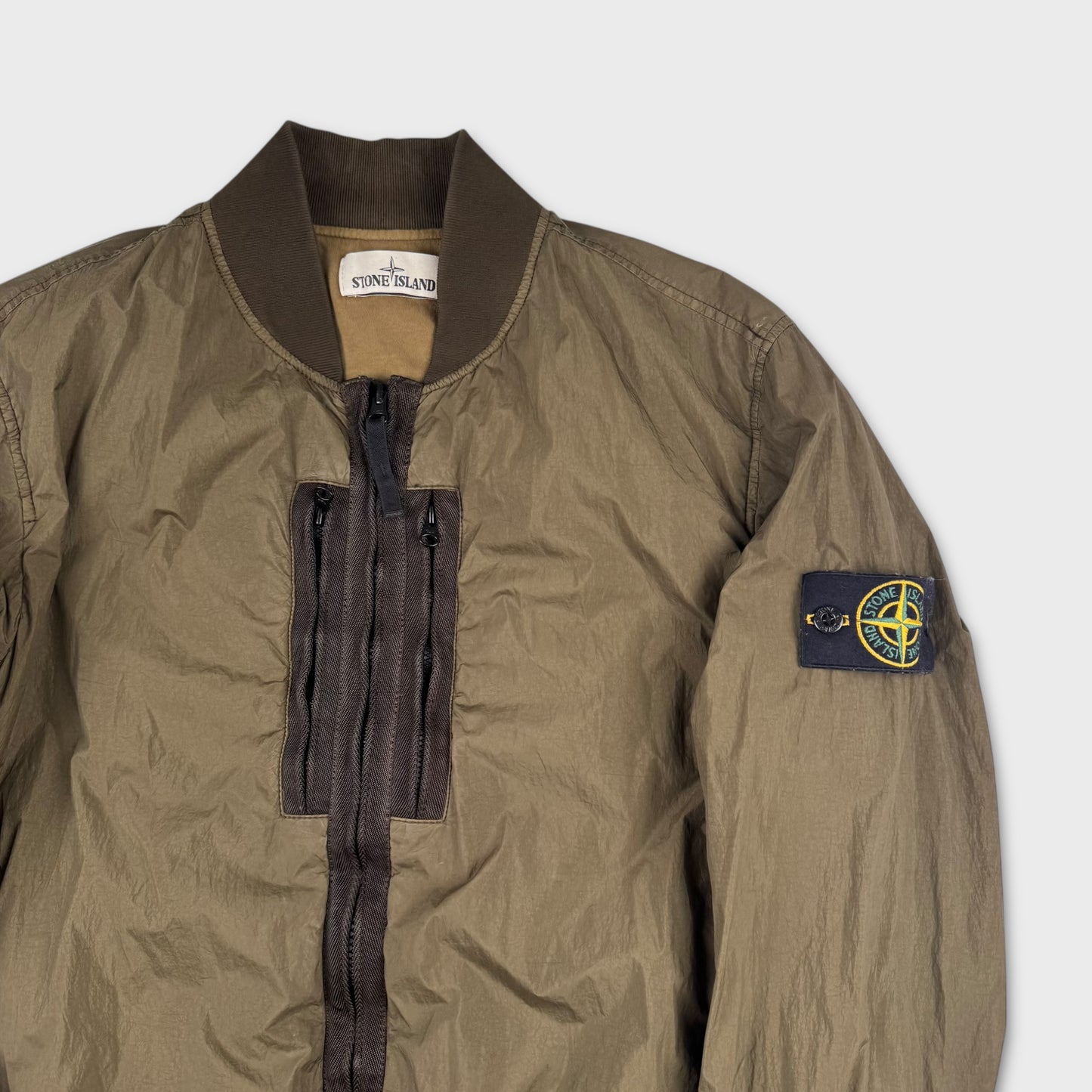 Stone Island Garment Dyed Crinkle Reps Bomber Jacket M