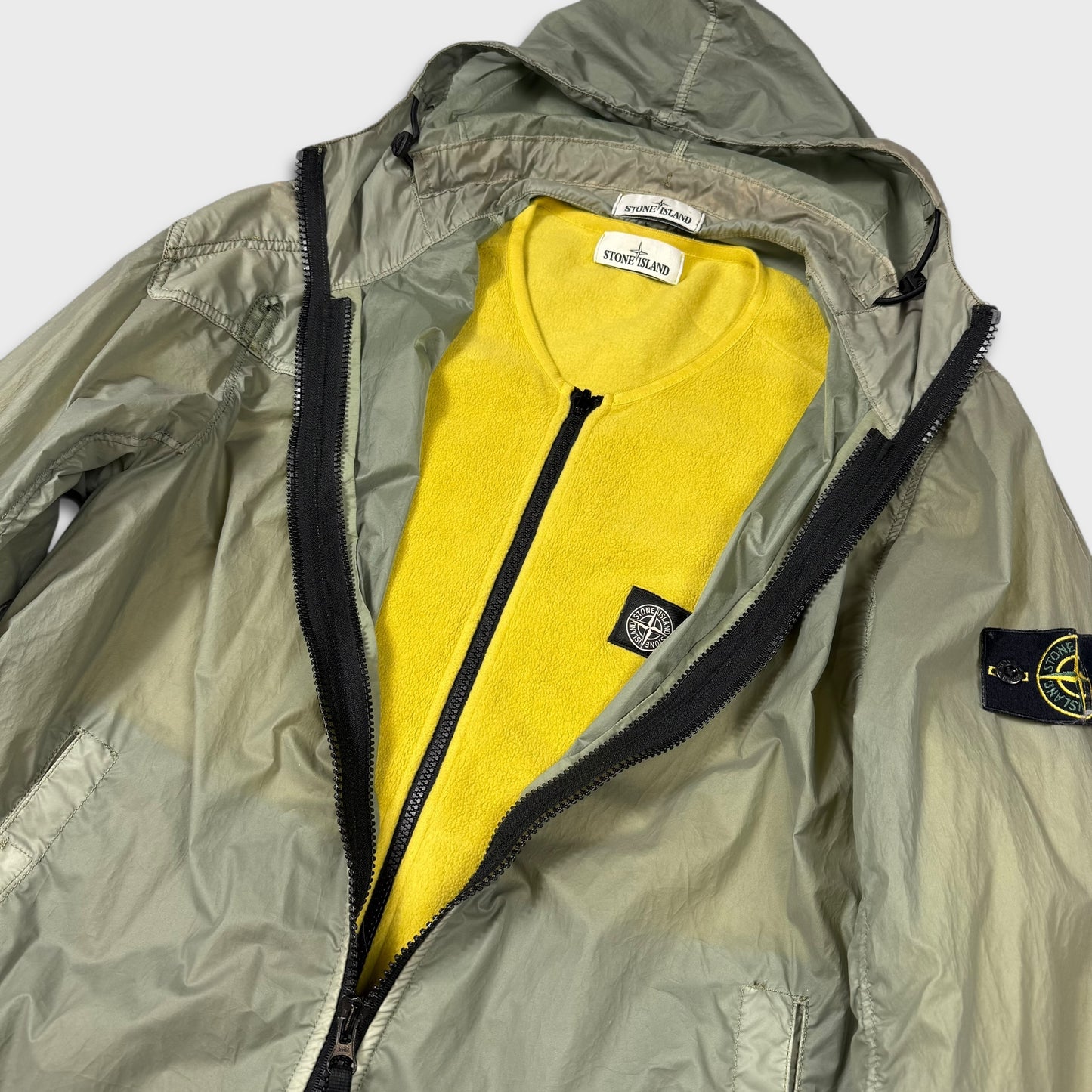 Stone Island Lamy Velour Parka Jacket w/ Fleece Liner L