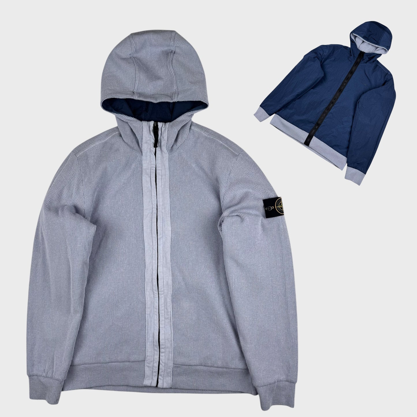 Stone Island 2023 Reversible Nylon Metal / Ribbed Cotton Jacket M