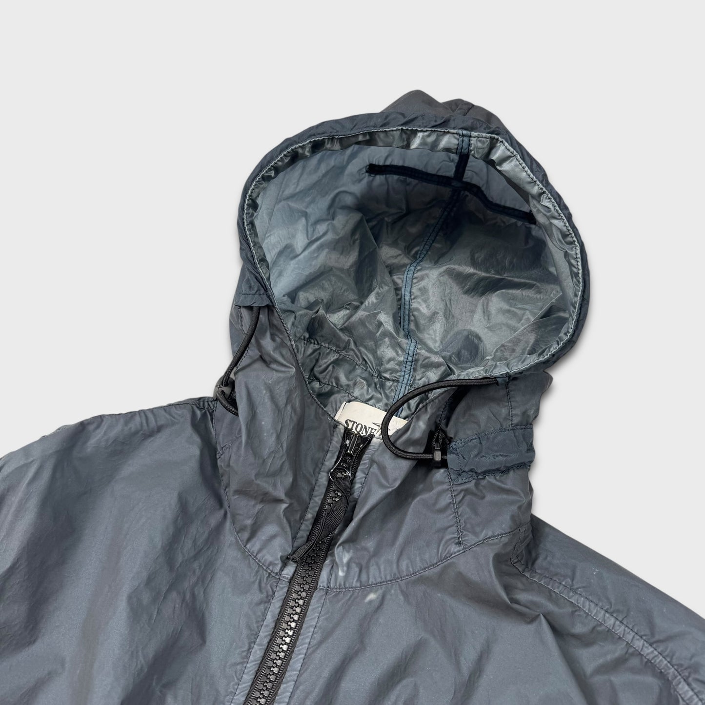 Stone Island Navy Lamy Velour Hooded Jacket M