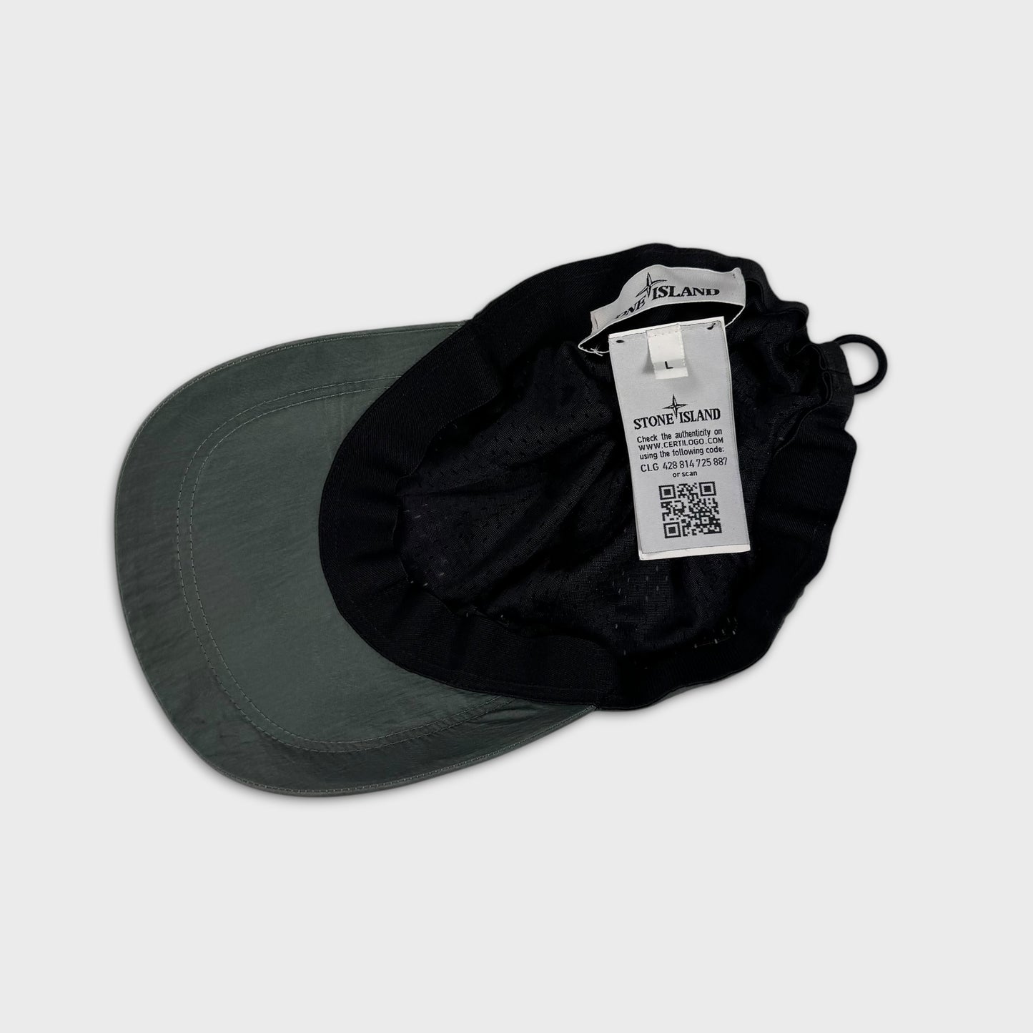 Stone Island Teal Nylon Metal Cap L