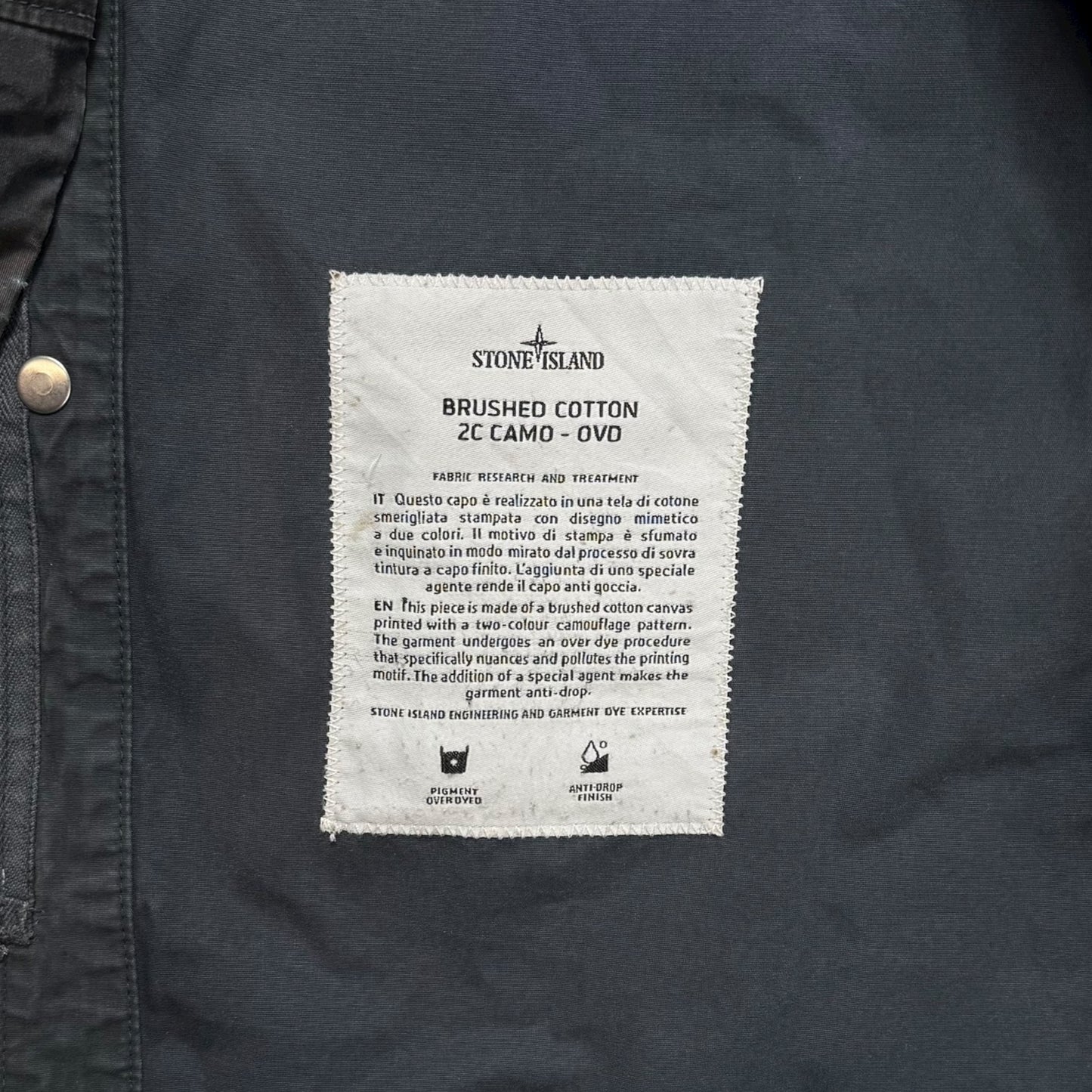 Stone Island x Supreme ‘Brushed Cottkon 2C Camo’ Riot Mask Jacket L
