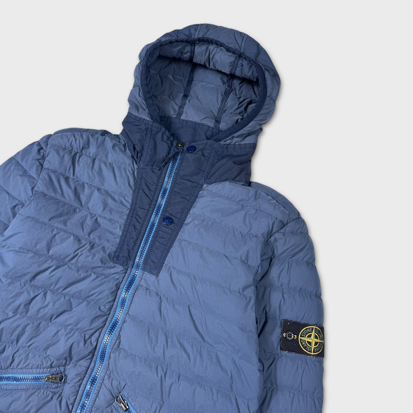 Stone Island Garment Dyed Loom Woven Down Chambers Jacket S