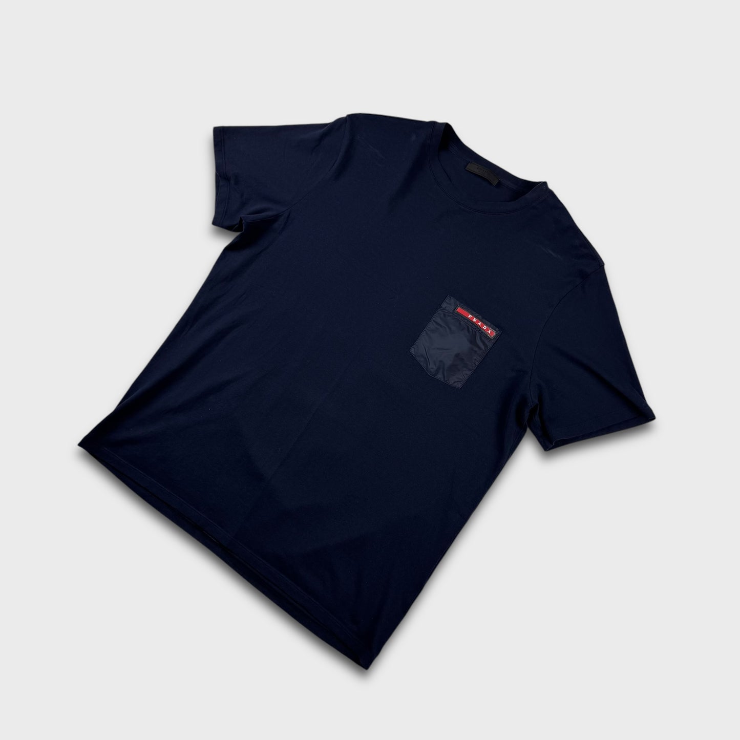 Prada Sport Navy Nylon Pocket T-Shirt L